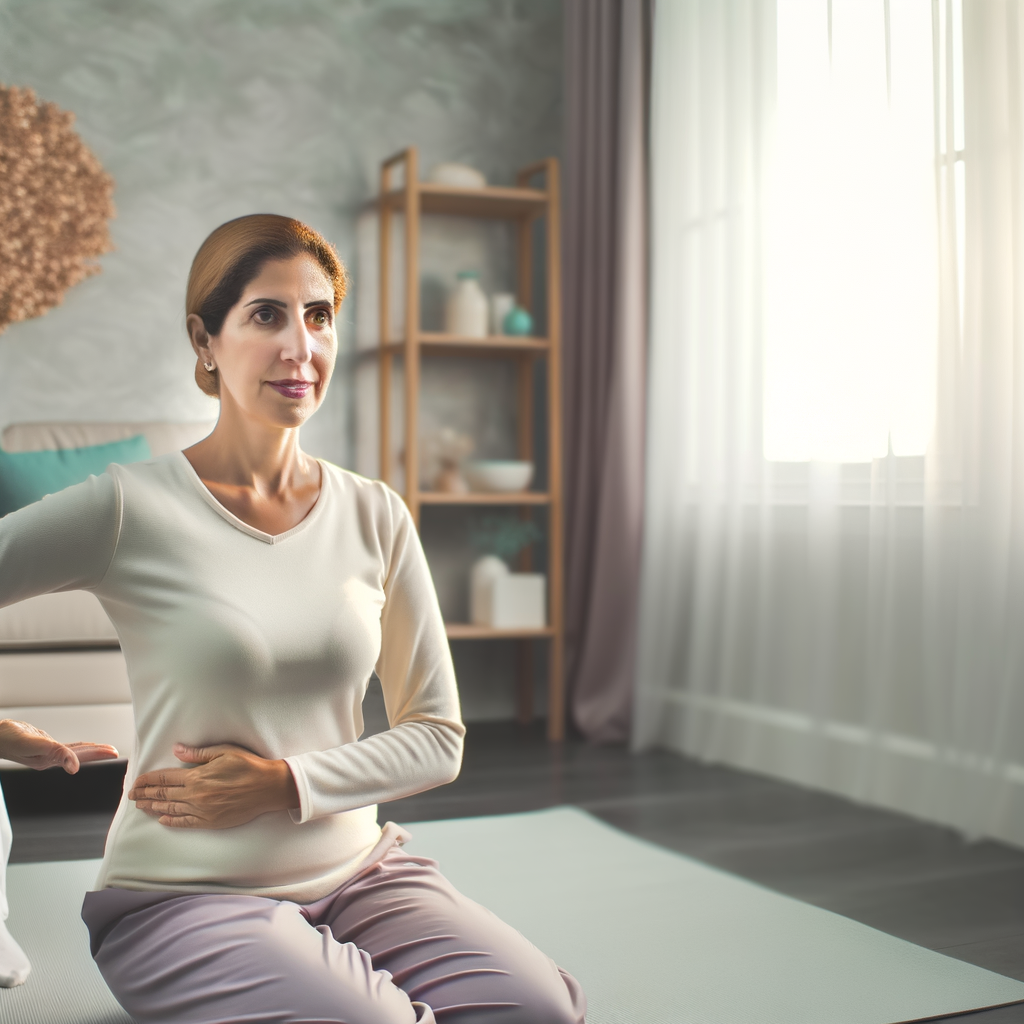Woman experiencing pelvic floor health care