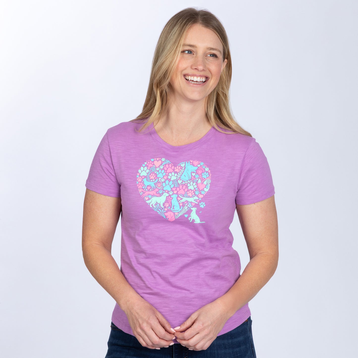 Heart & Pets Cotton Slub Tee