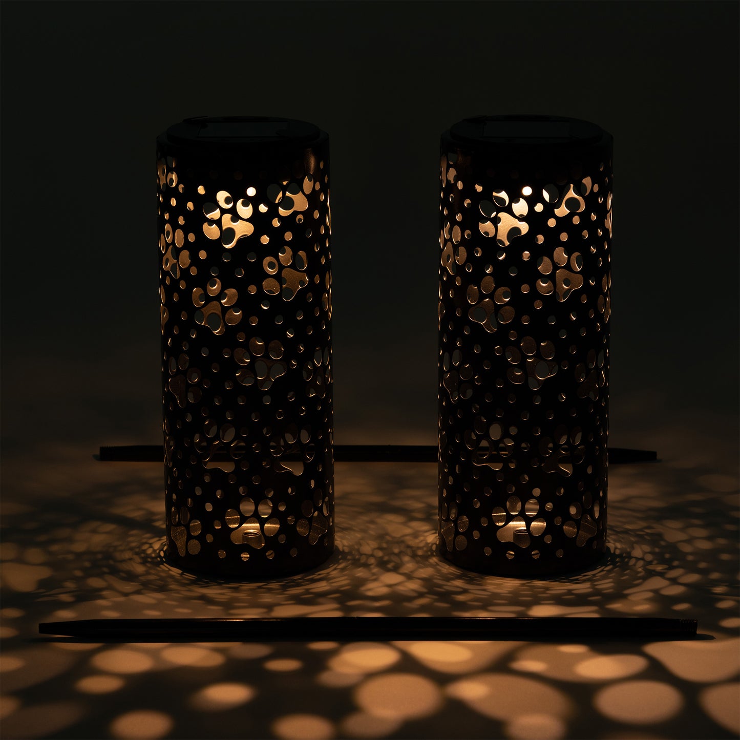 Paw Prints Solar Pathway Lights - Set of 2