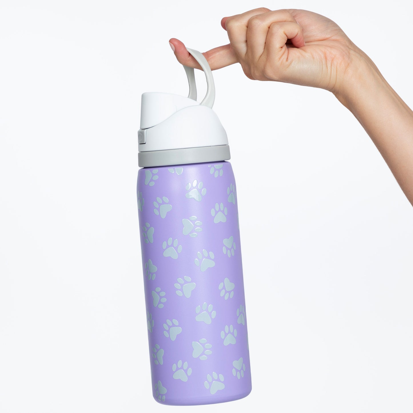 Paw Print Easy Sip Stainless Steel Water Bottle - 32oz