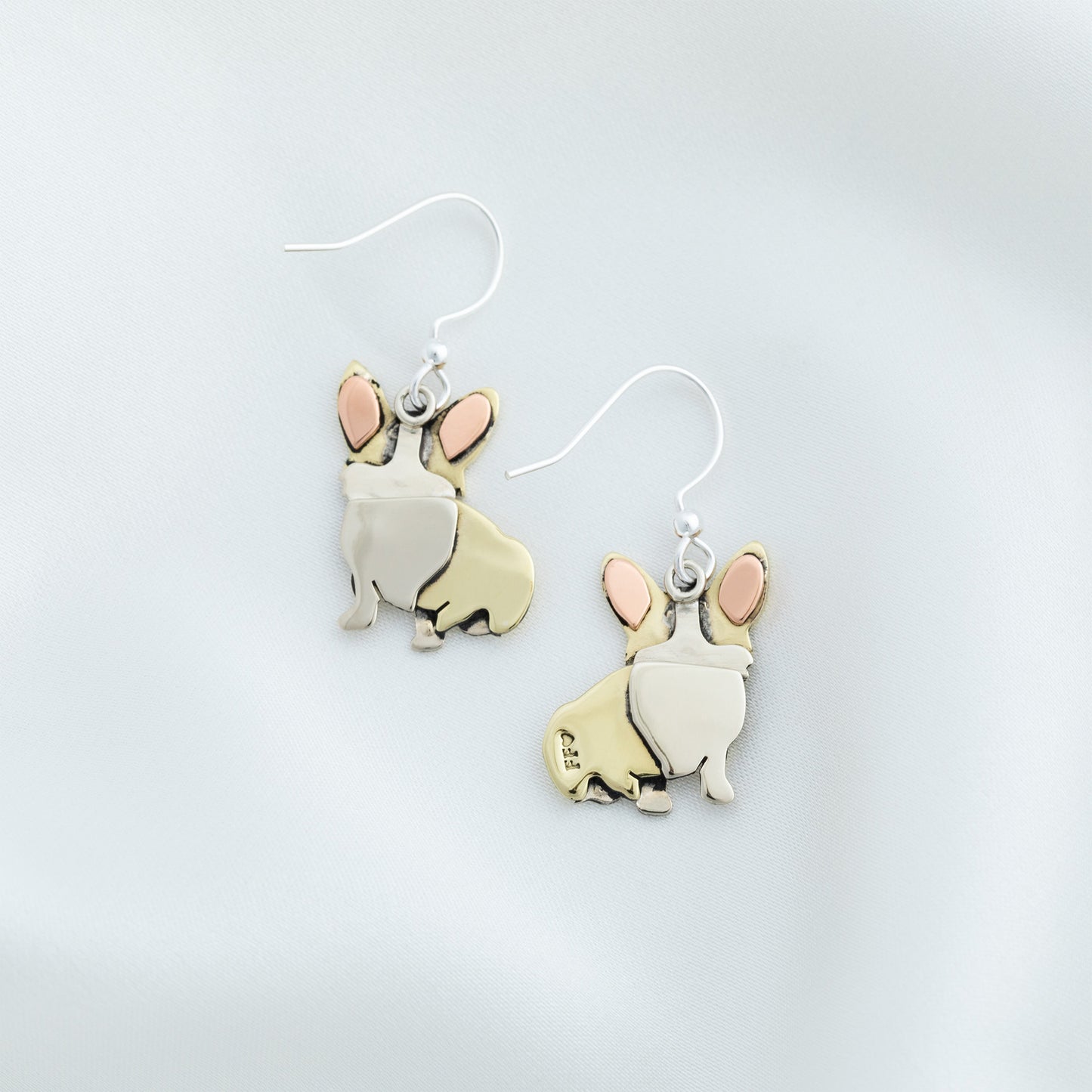 Sterling Silver Dangle Dog Earrings