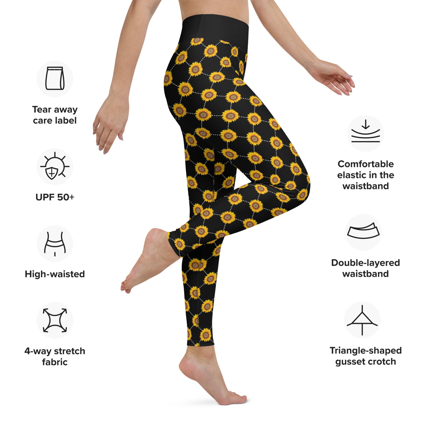 Sunflower All Over Print Leggings