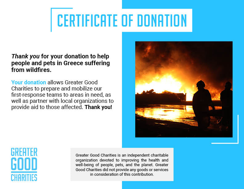 Send Urgent Aid to Families and Pets Impacted By Greece Wildfires