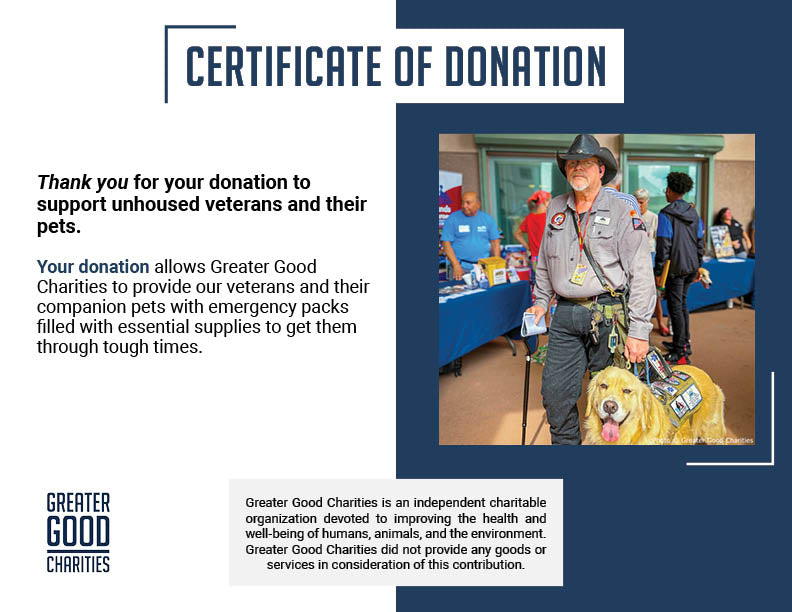 Send Relief Kits to Veterans & Pets Experiencing Homelessness