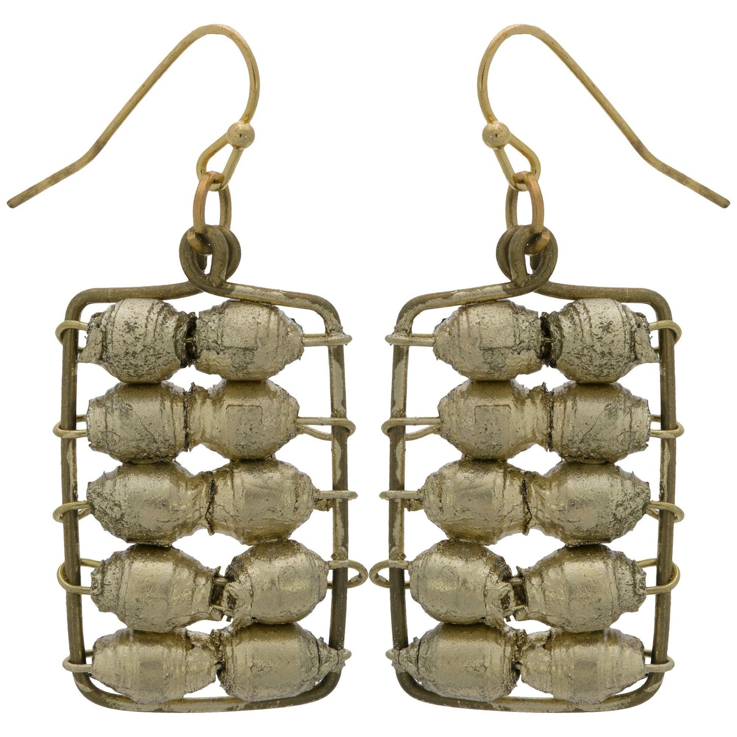 Quazi Golden Abacus Earrings