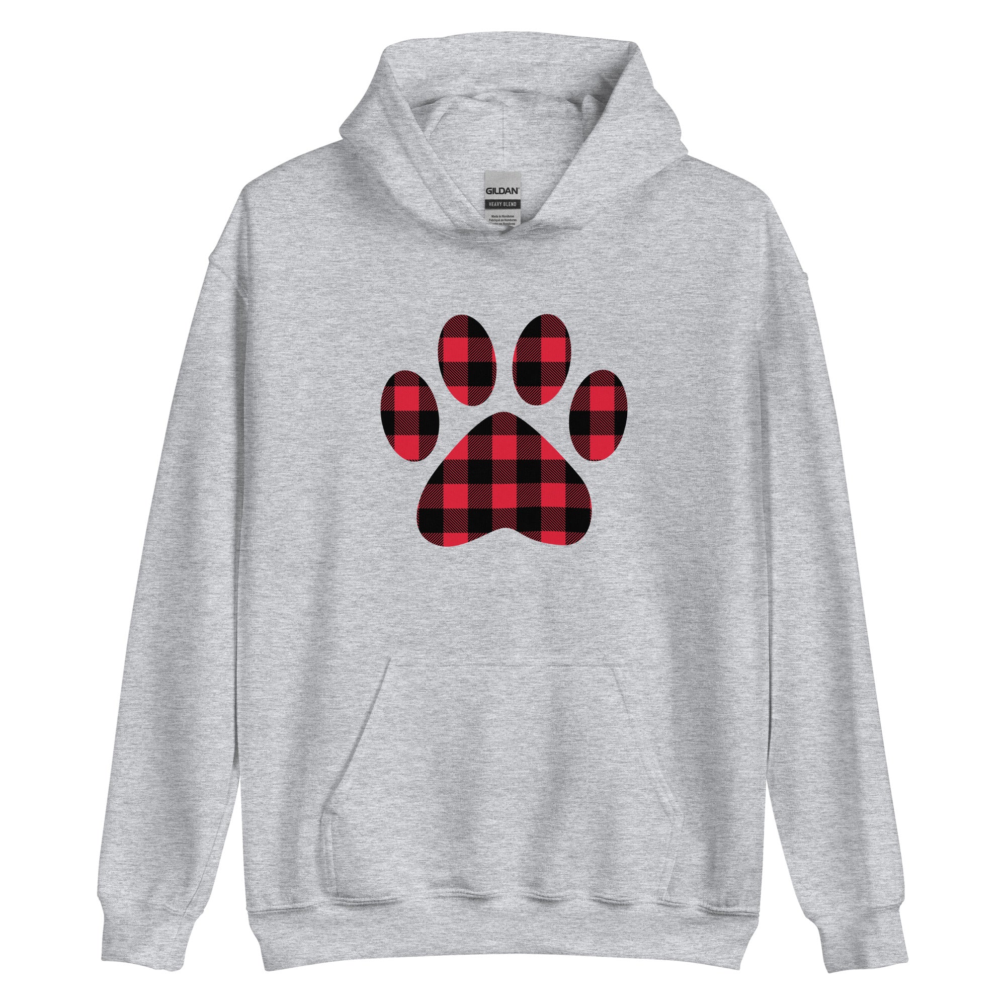Yarn Paw Print Men's Zip Up Hoodie