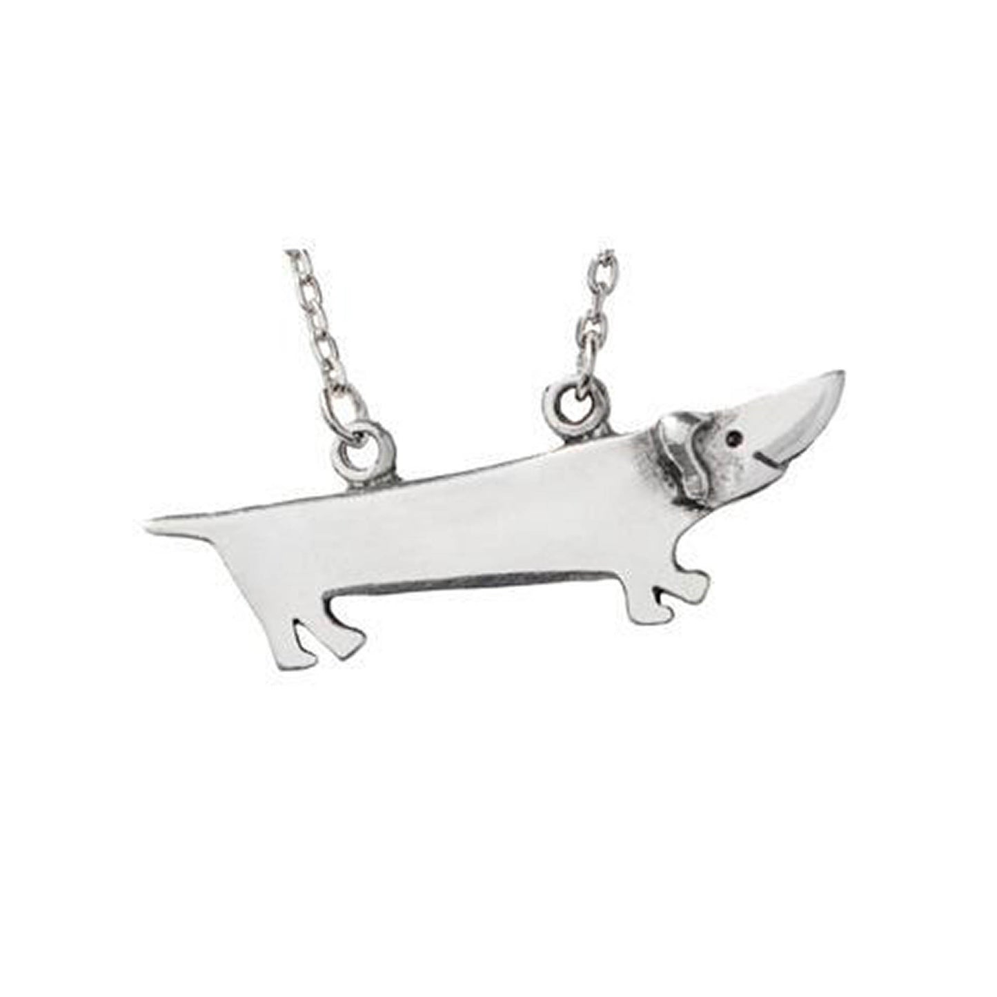 Dog Lover Silver Tone Pendant Necklace