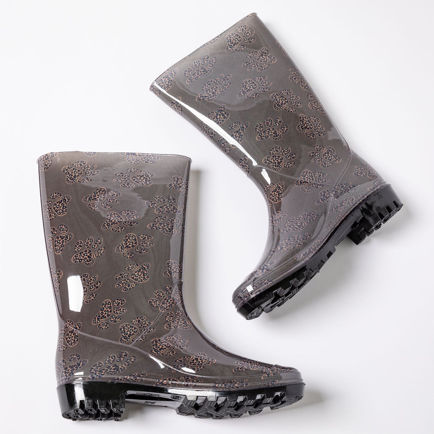 Ultralite™ Leopard Paw Print Rain Boots