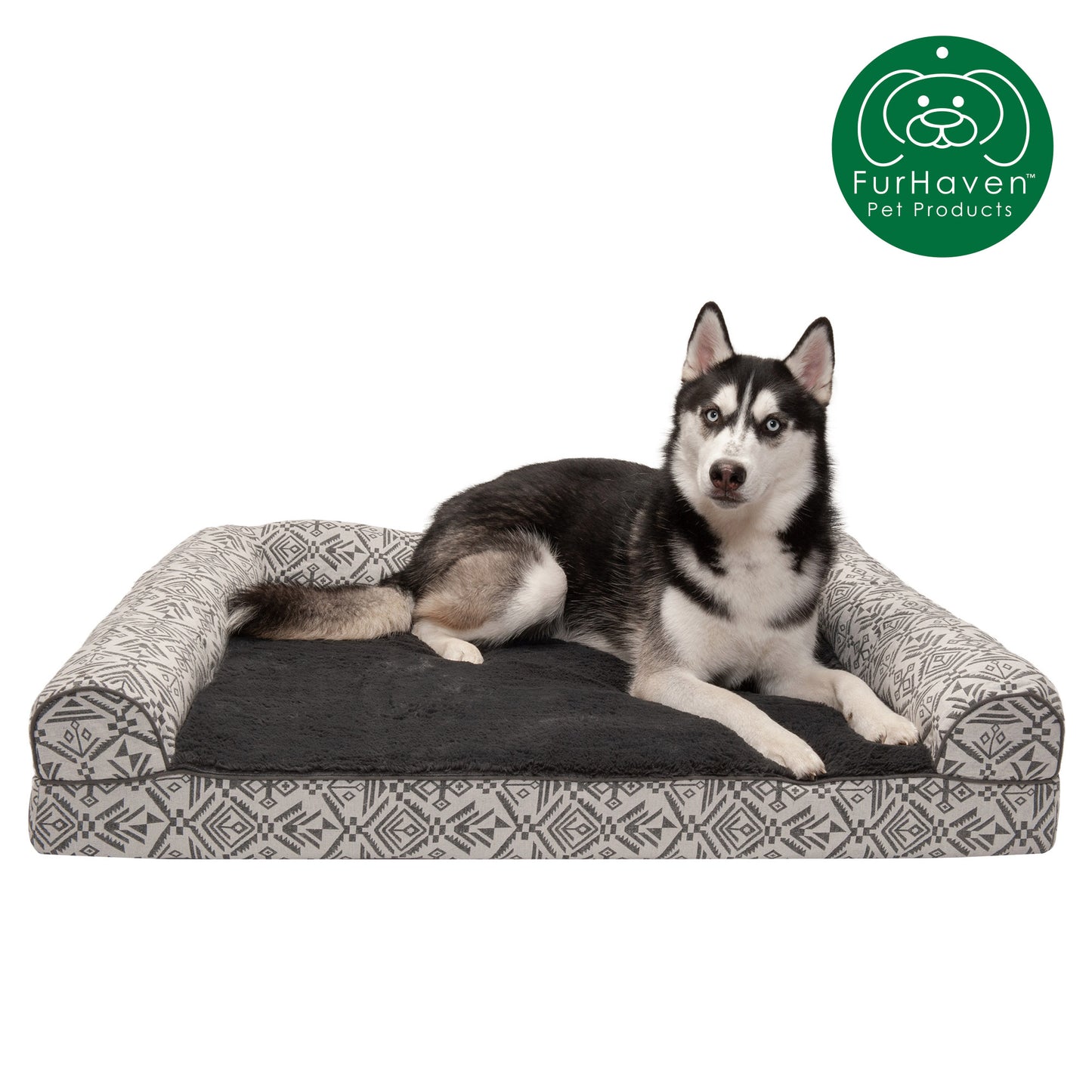 Southwest Kilim Plush Sofa-Style Pet Bed
