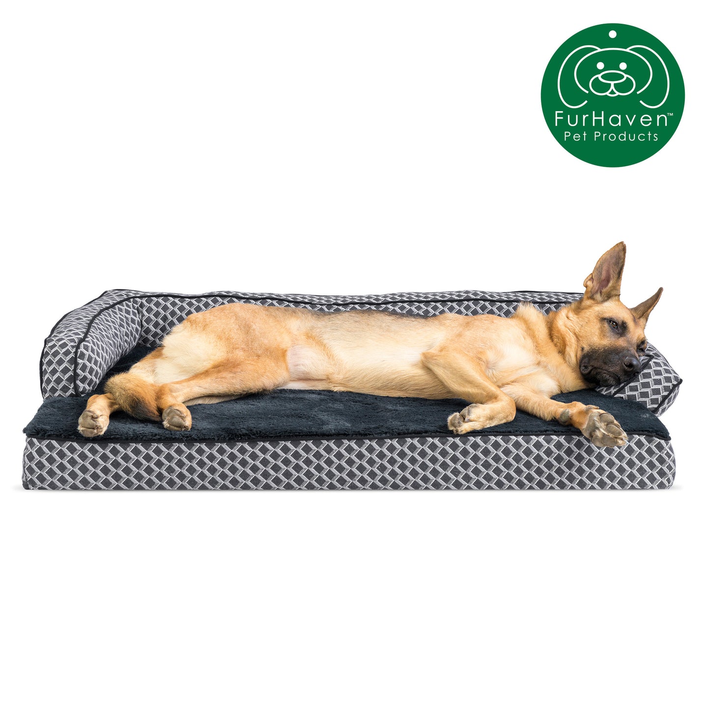 Memory Foam Plush Couch Sofa-Style Pet Bed