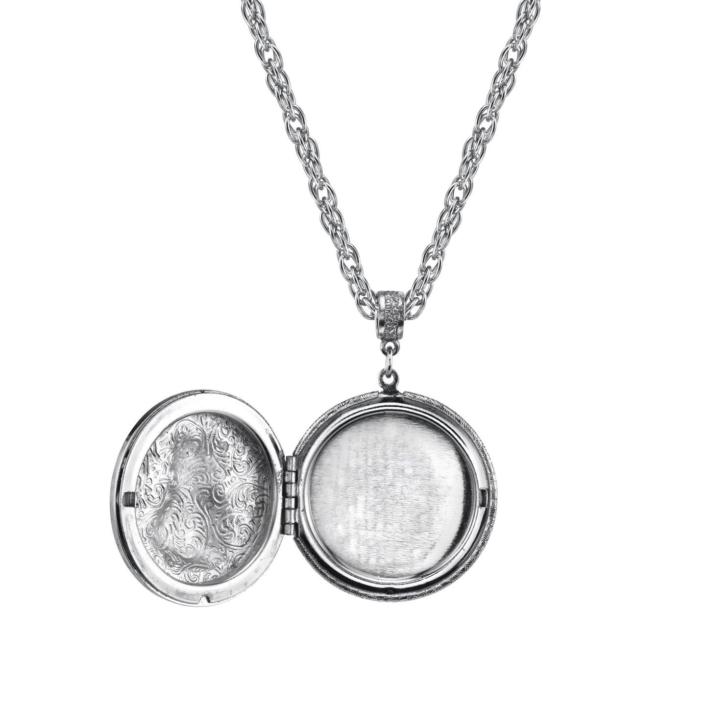 1928 Jewelry® Pewter Cat Locket Necklace 30In