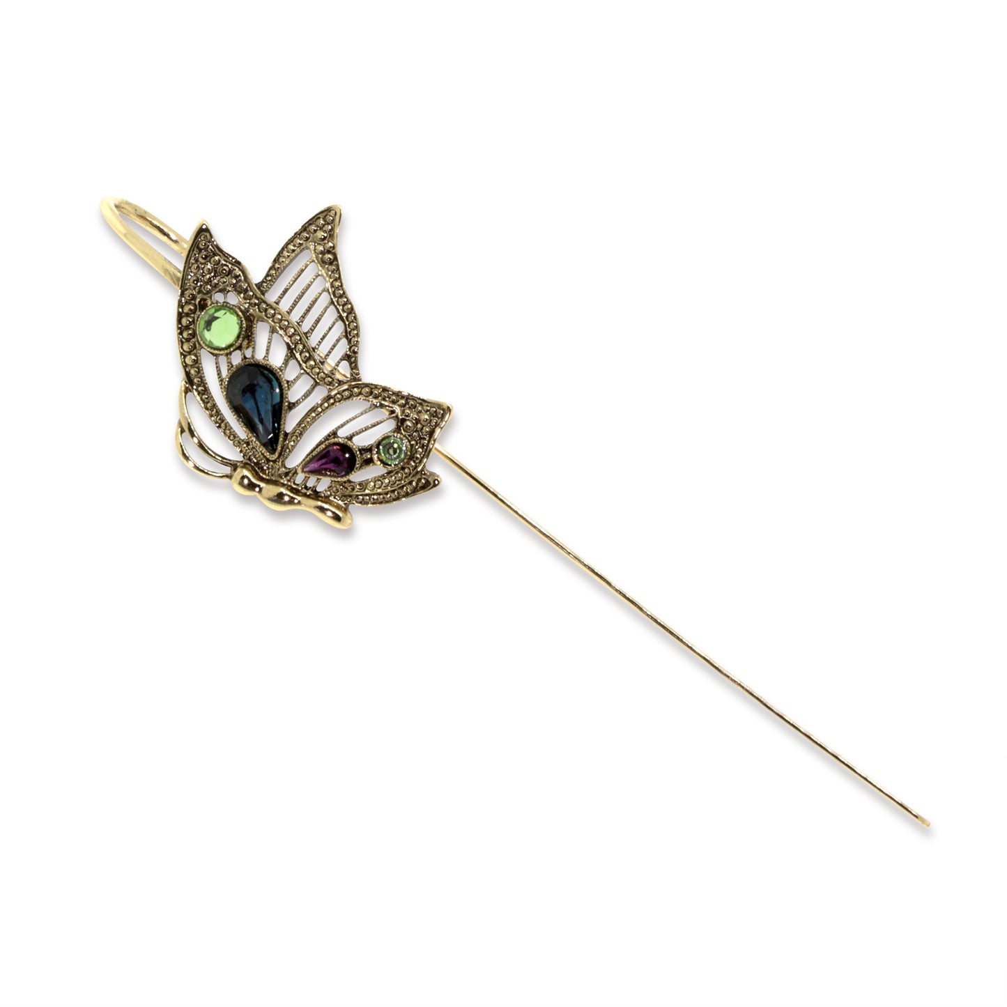 1928 Jewelry® Gold-Tone Blue And Green Crystal Butterfly Bookmark