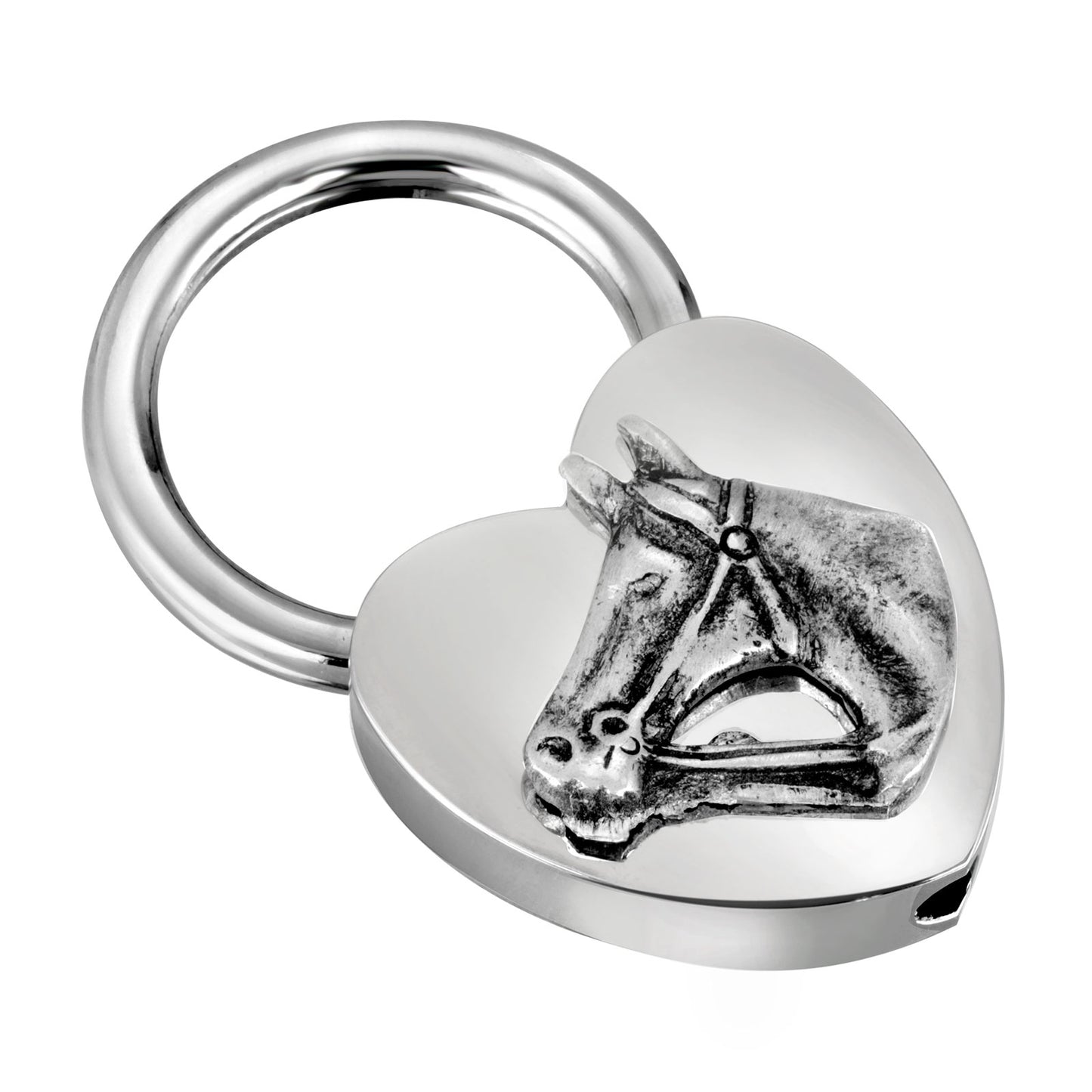 1928 Jewelry® Silver Tone Heart Shaped Key Fob With Horse Head