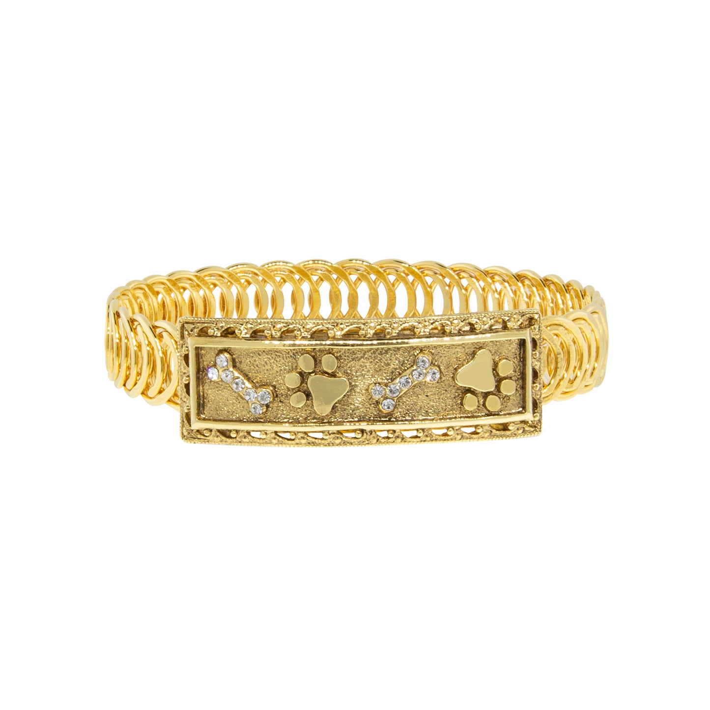 1928 Jewelry® 14K Dipped Paw And Bones Belt Bracelet