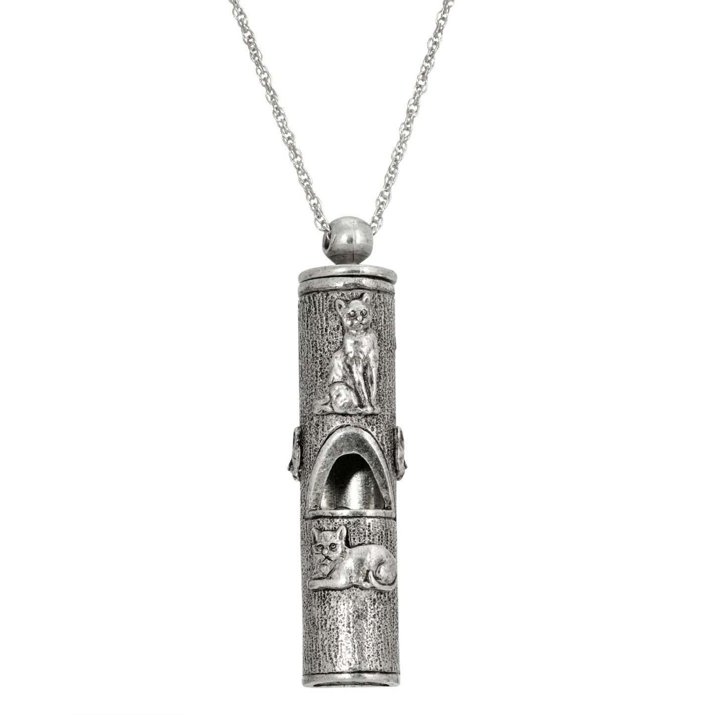 1928 Jewelry® Pewter Cat Whistle 30 In.