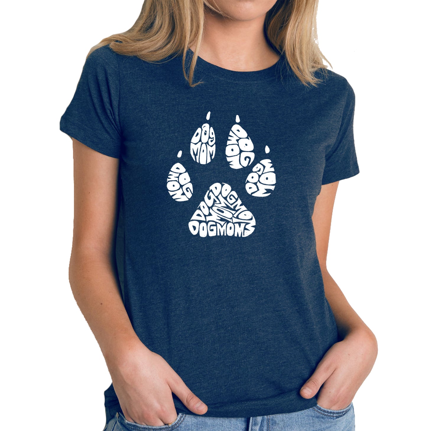 Dog Mom - Women's Premium Blend Word Art T-Shirt
