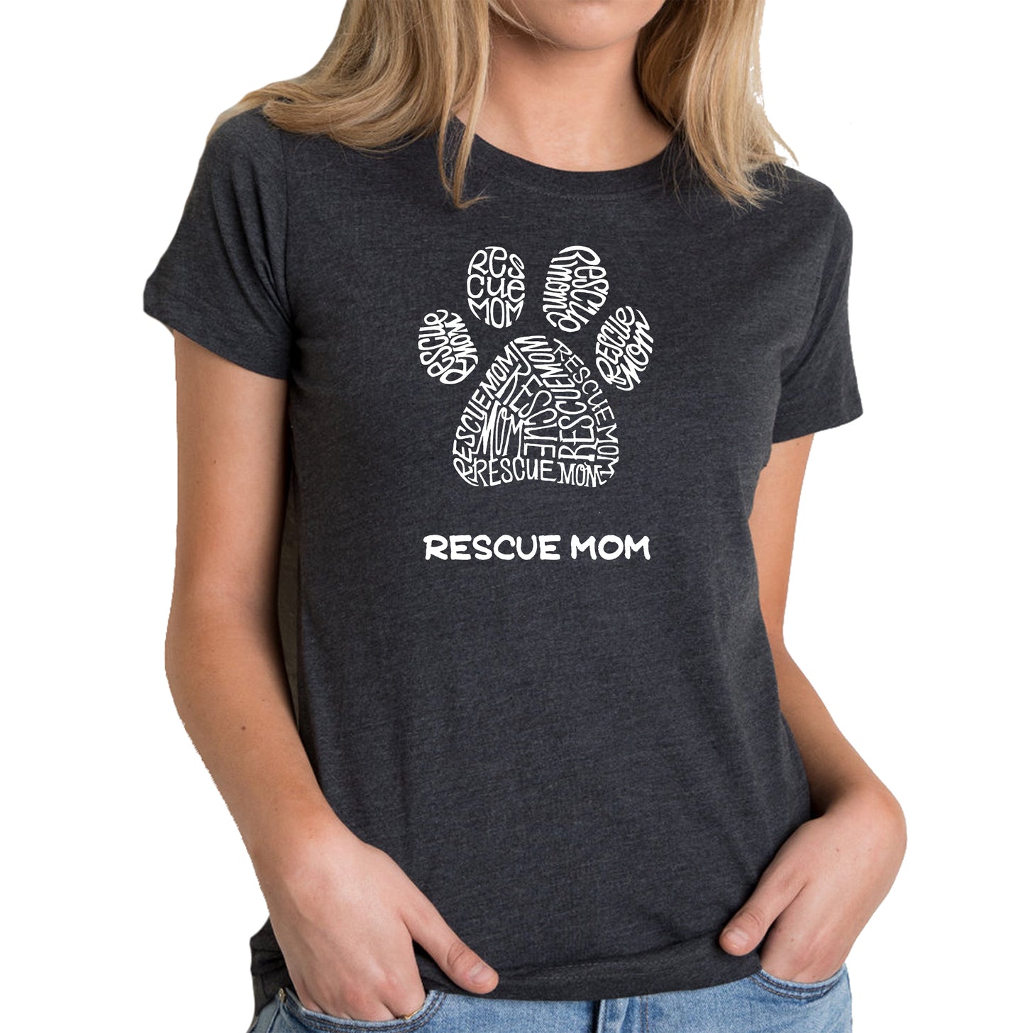 Rescue Mom - Women's Premium Blend Word Art T-Shirt