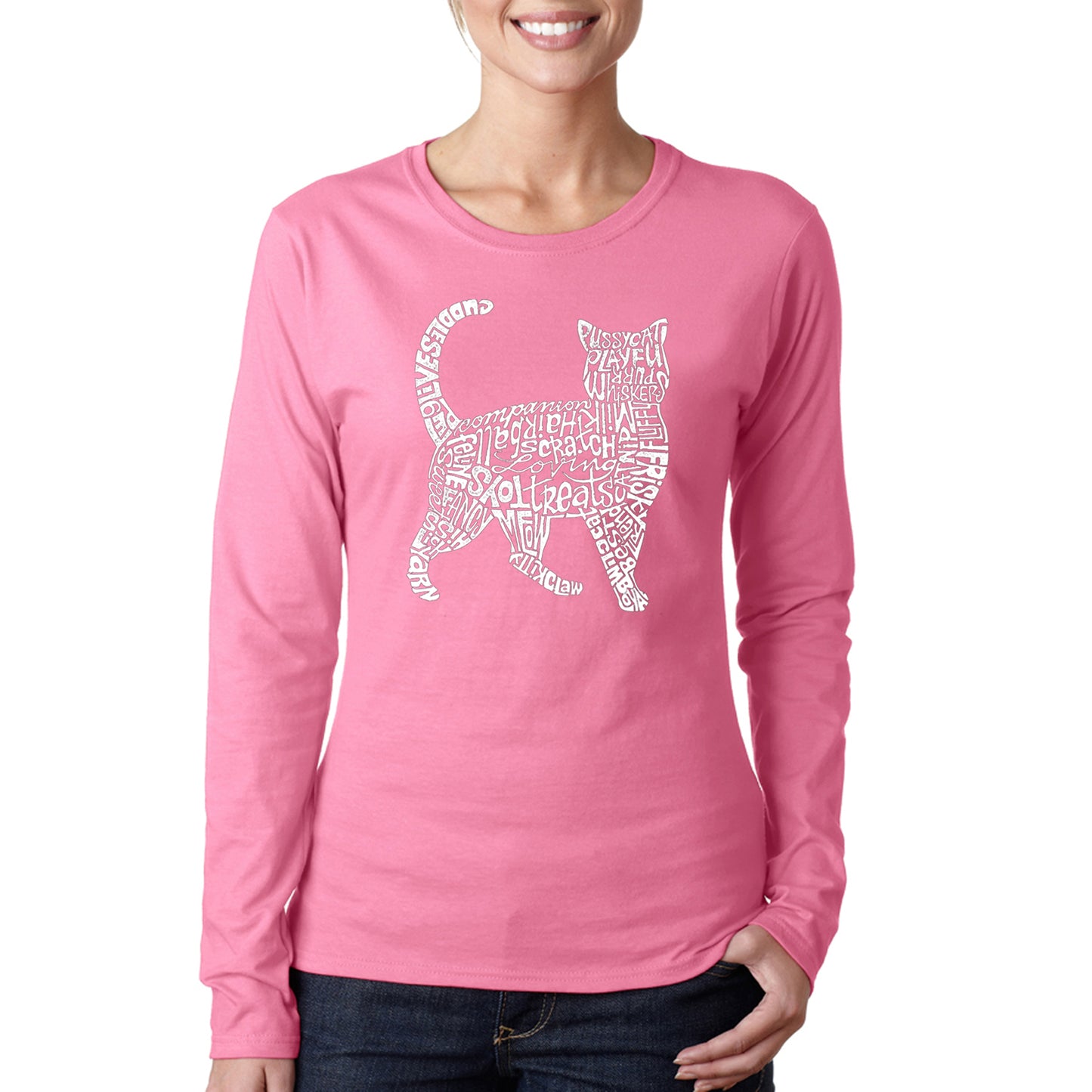 Cat - Women's Word Art Long Sleeve T-Shirt