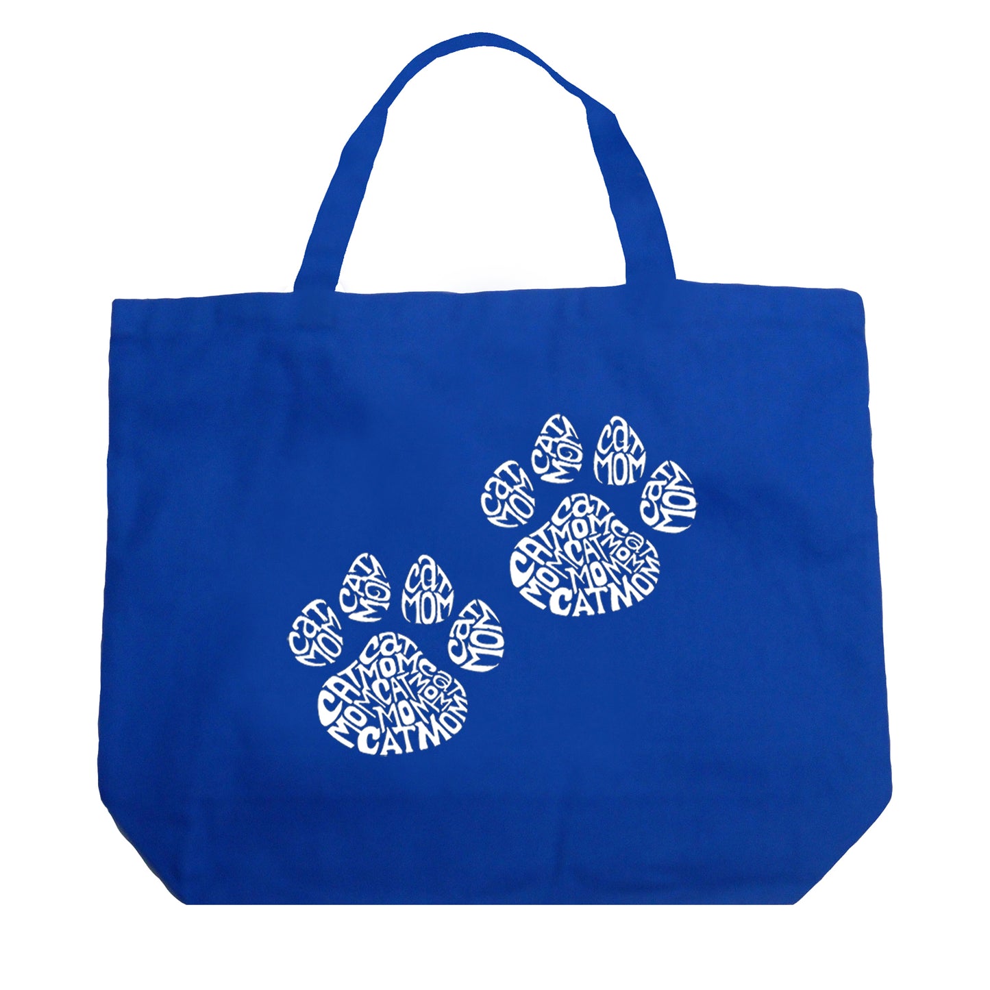 Cat Mom - Large Word Art Tote Bag