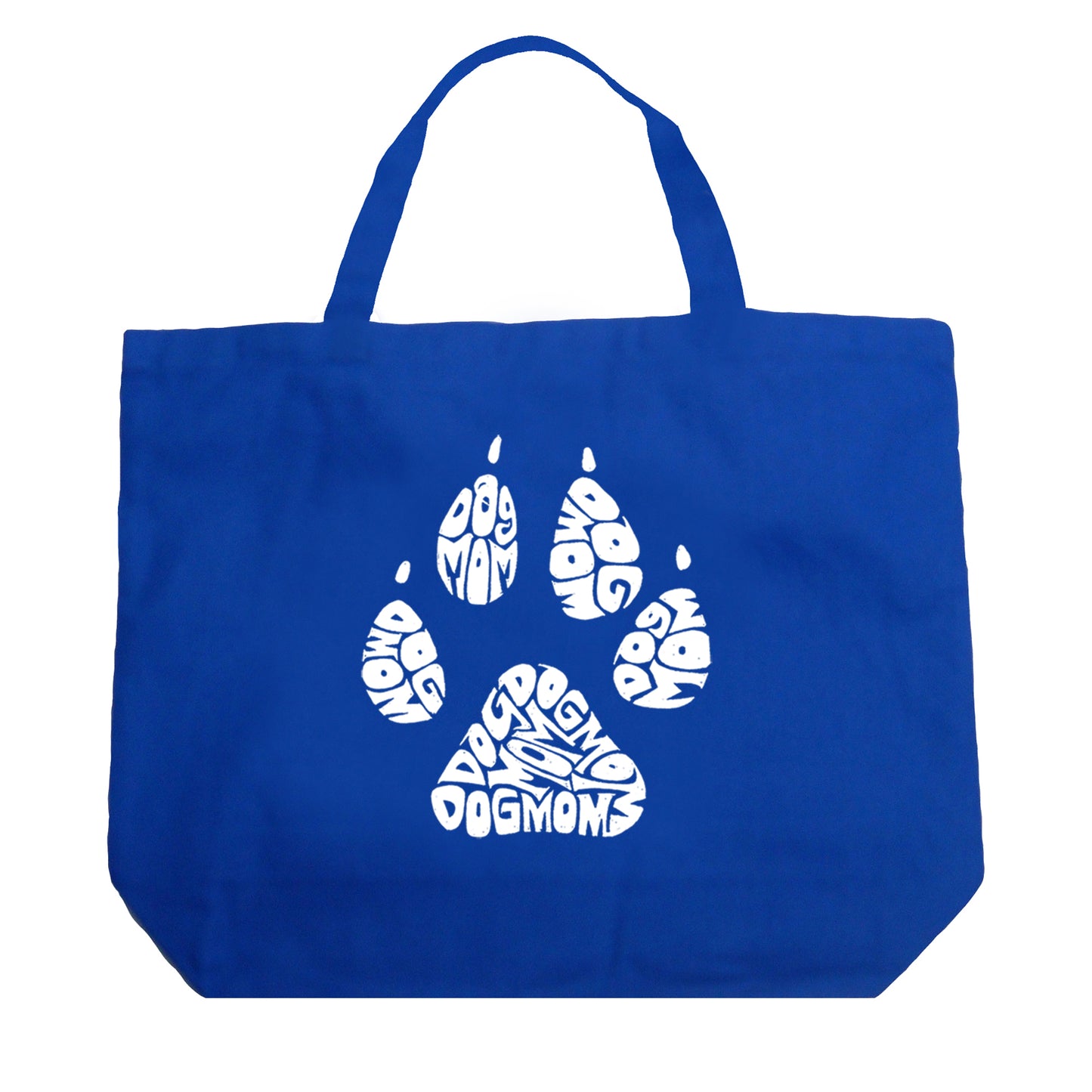 Dog Mom - Large Word Art Tote Bag