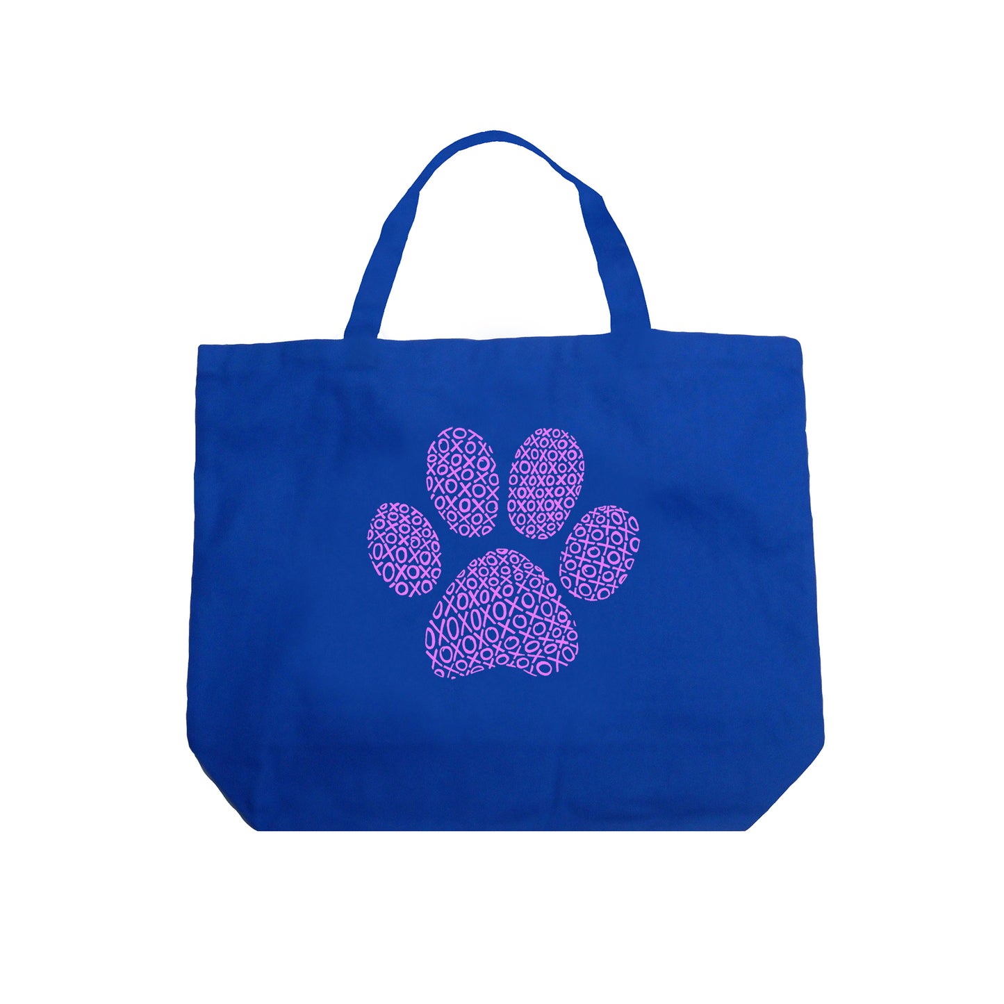XOXO Dog Paw - Large Word Art Tote Bag