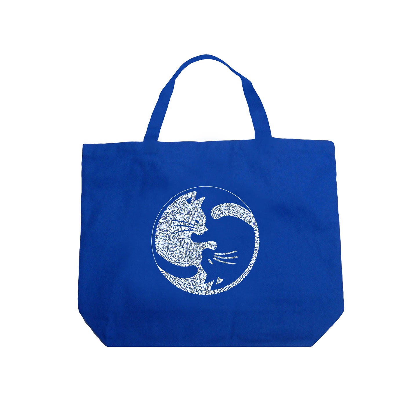 Yin Yang Cat - Large Word Art Tote Bag