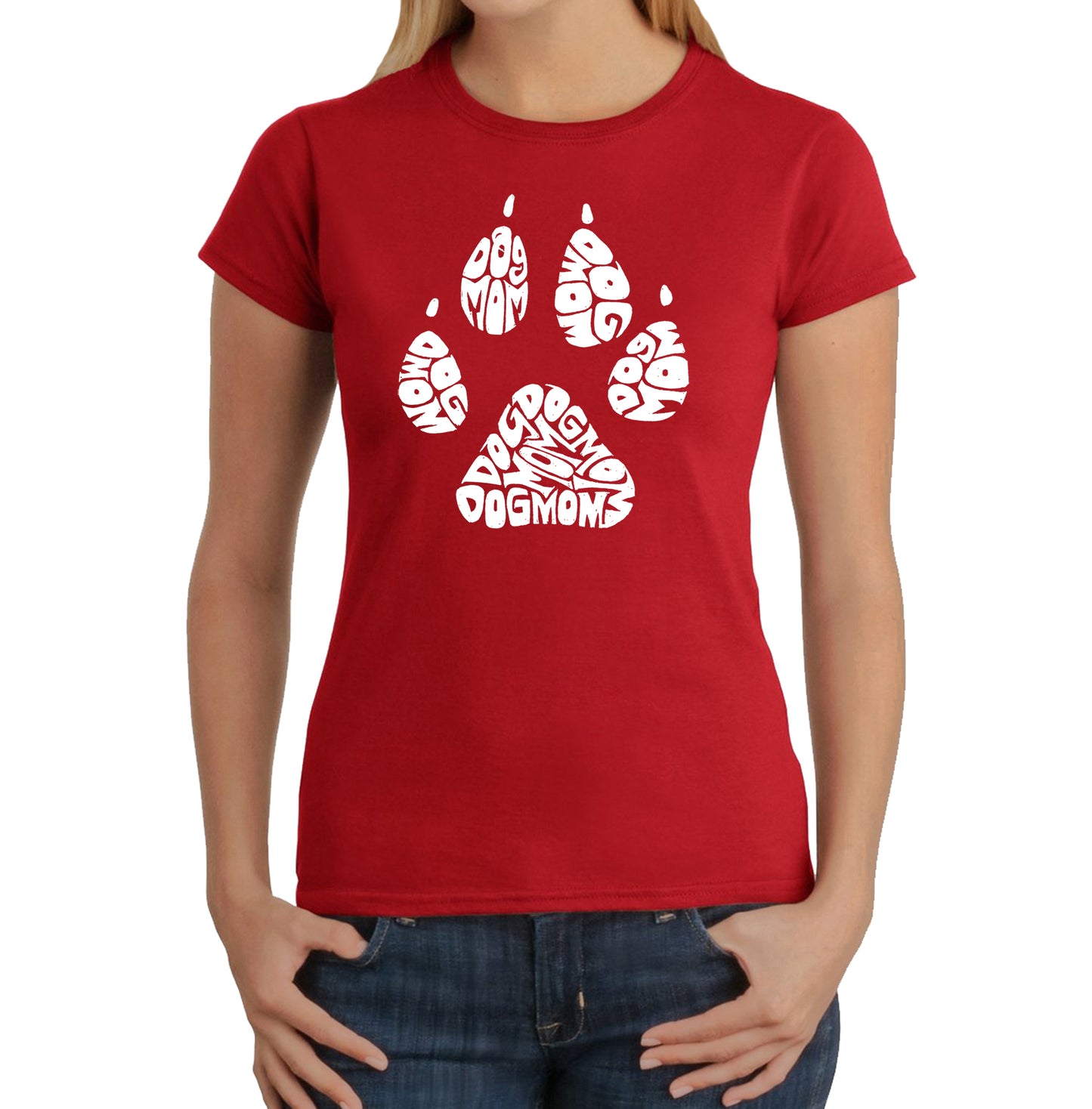 Dog Mom - Women's Word Art T-Shirt