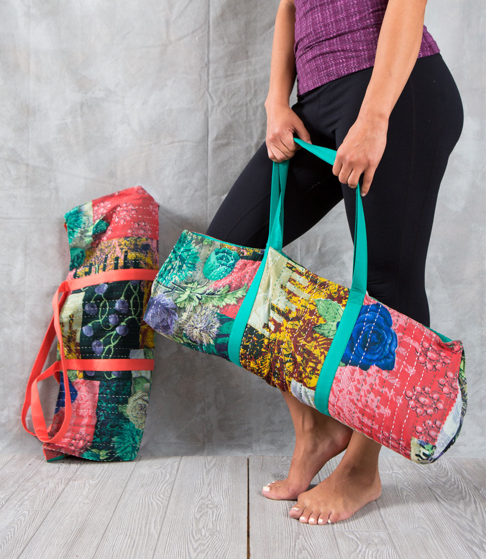 Kantha Yoga Bag