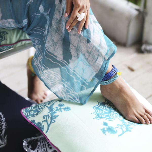 Jacobean Block Print Pillow Cover