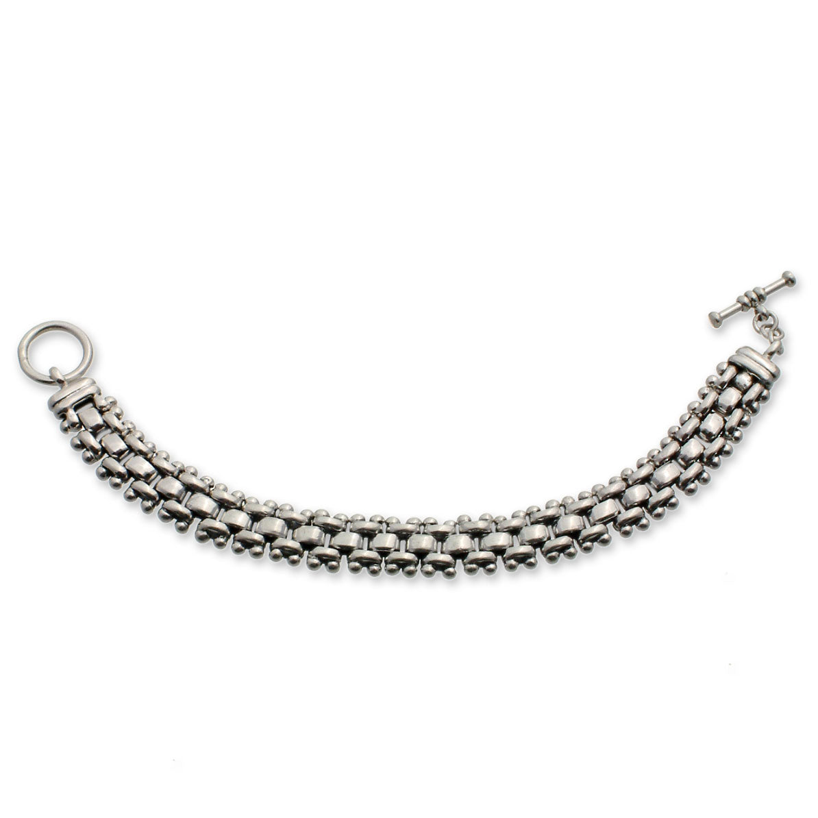 Freedom Sterling Silver Link Bracelet