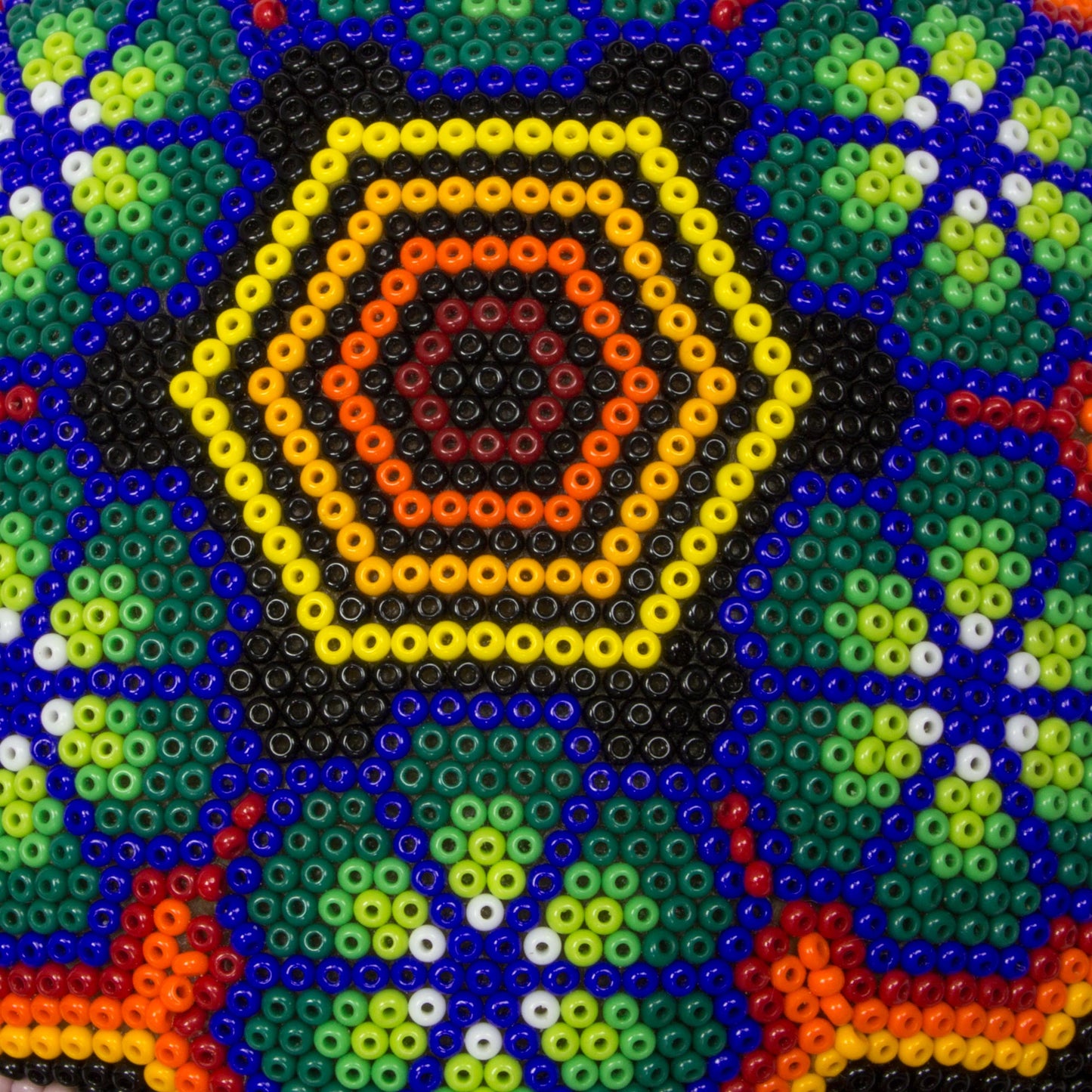 Huichol Charm Beaded Papier Mache Mask