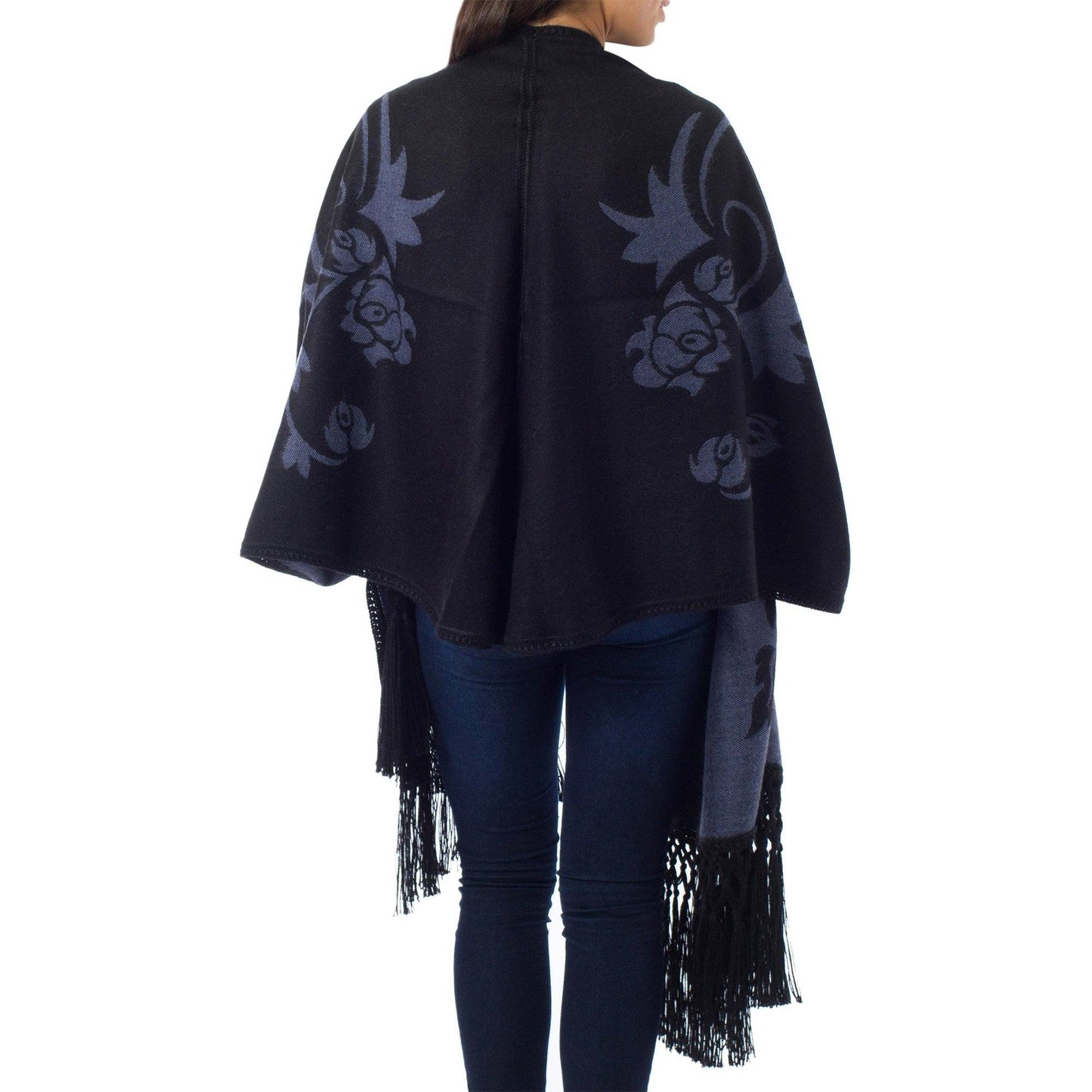 NOVICA - Reversible Peruvian Alpaca Wool Shawl