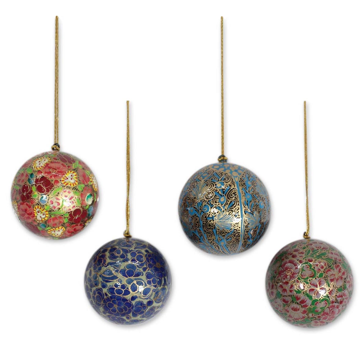 Mughal Celebration Papier Mache Holiday Ornaments