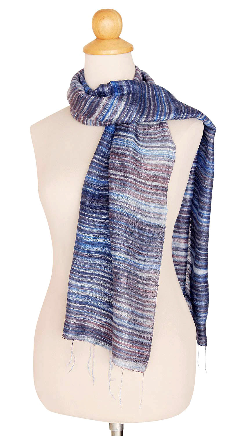 Mae Nam Khong Waters Batik Silk Scarf