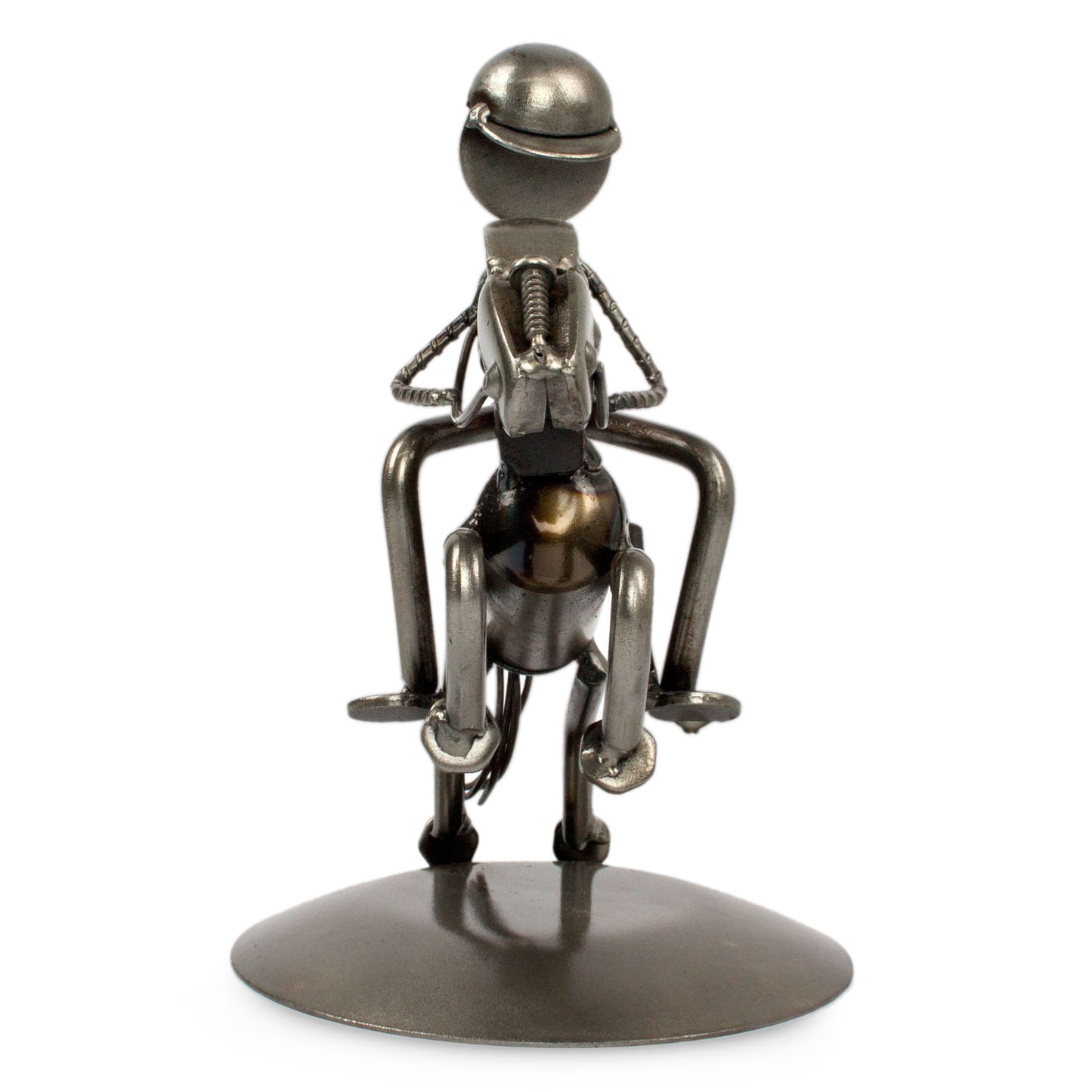 Rustic Jockey Metal Sculpture