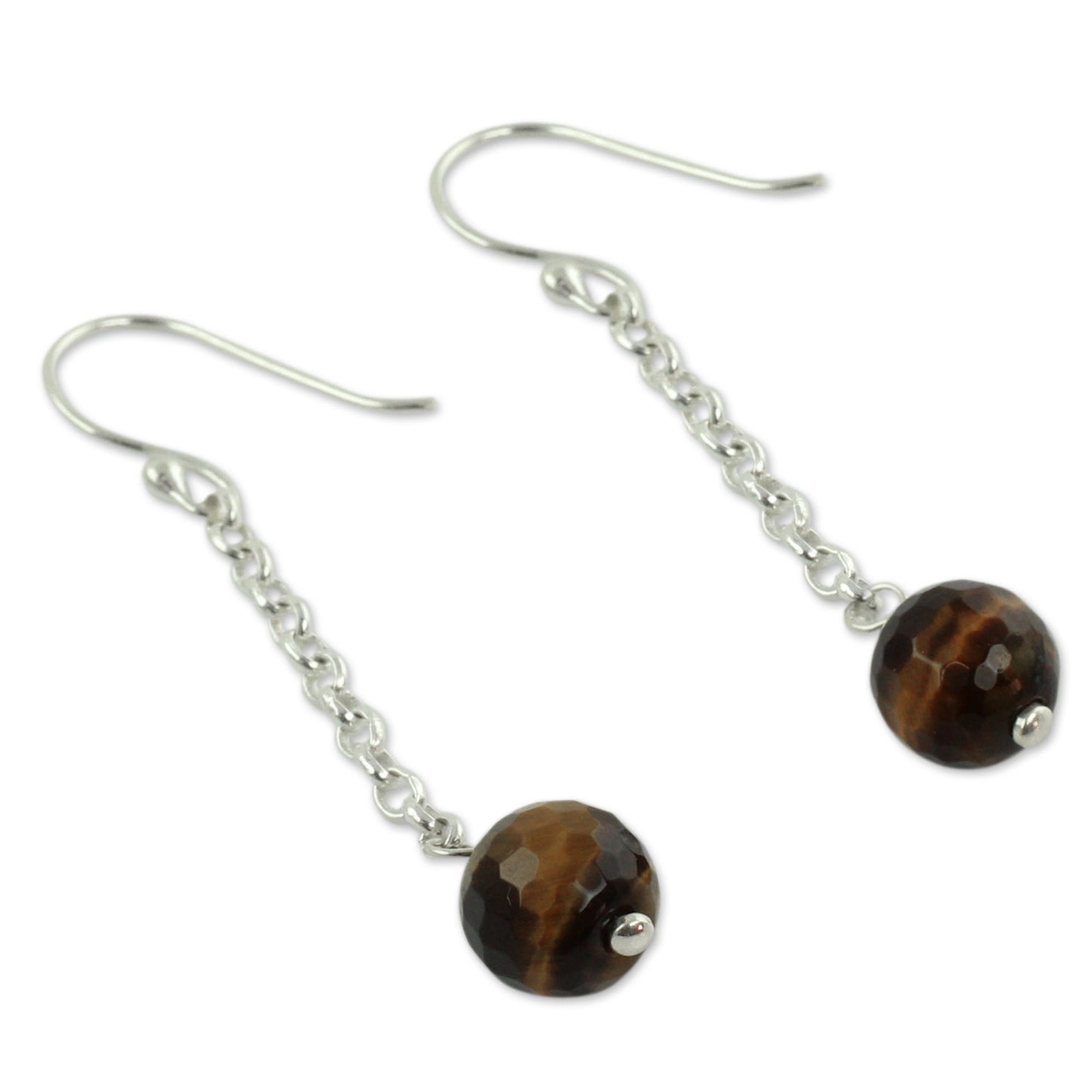 Lucky Pendulums Tiger's eye dangle earrings