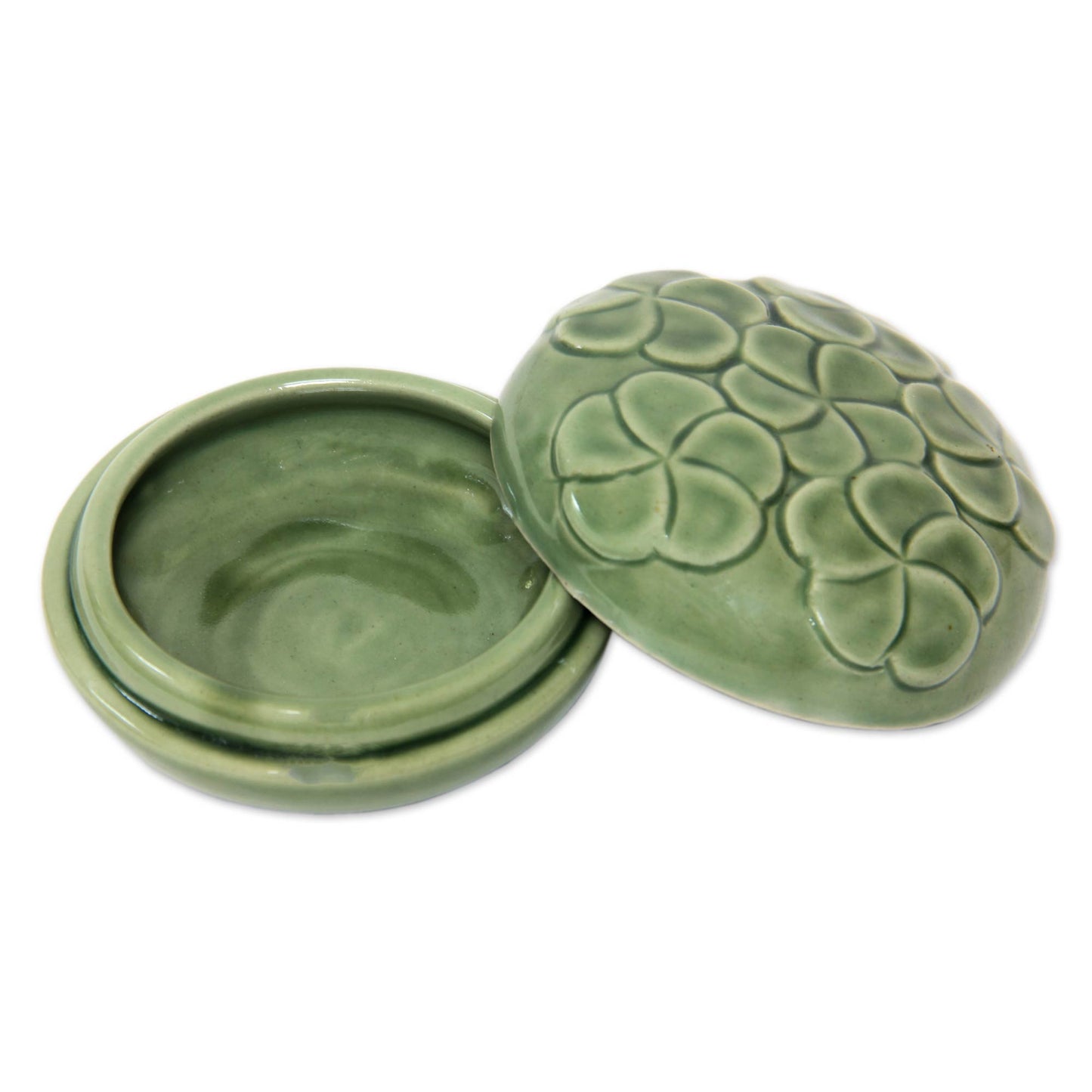 Plumeria Bouquet Decorative Ceramic Box