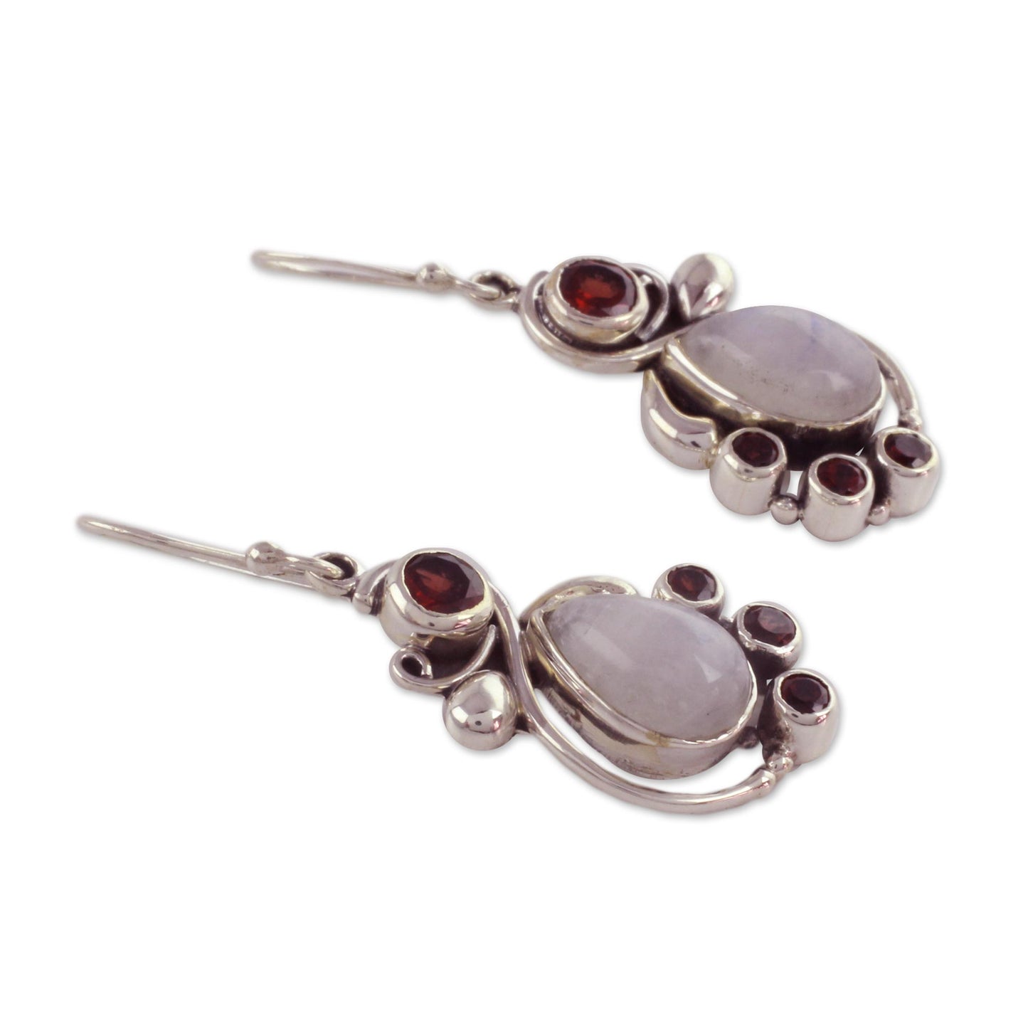 Exquisite Rainbow Moonstone Earrings
