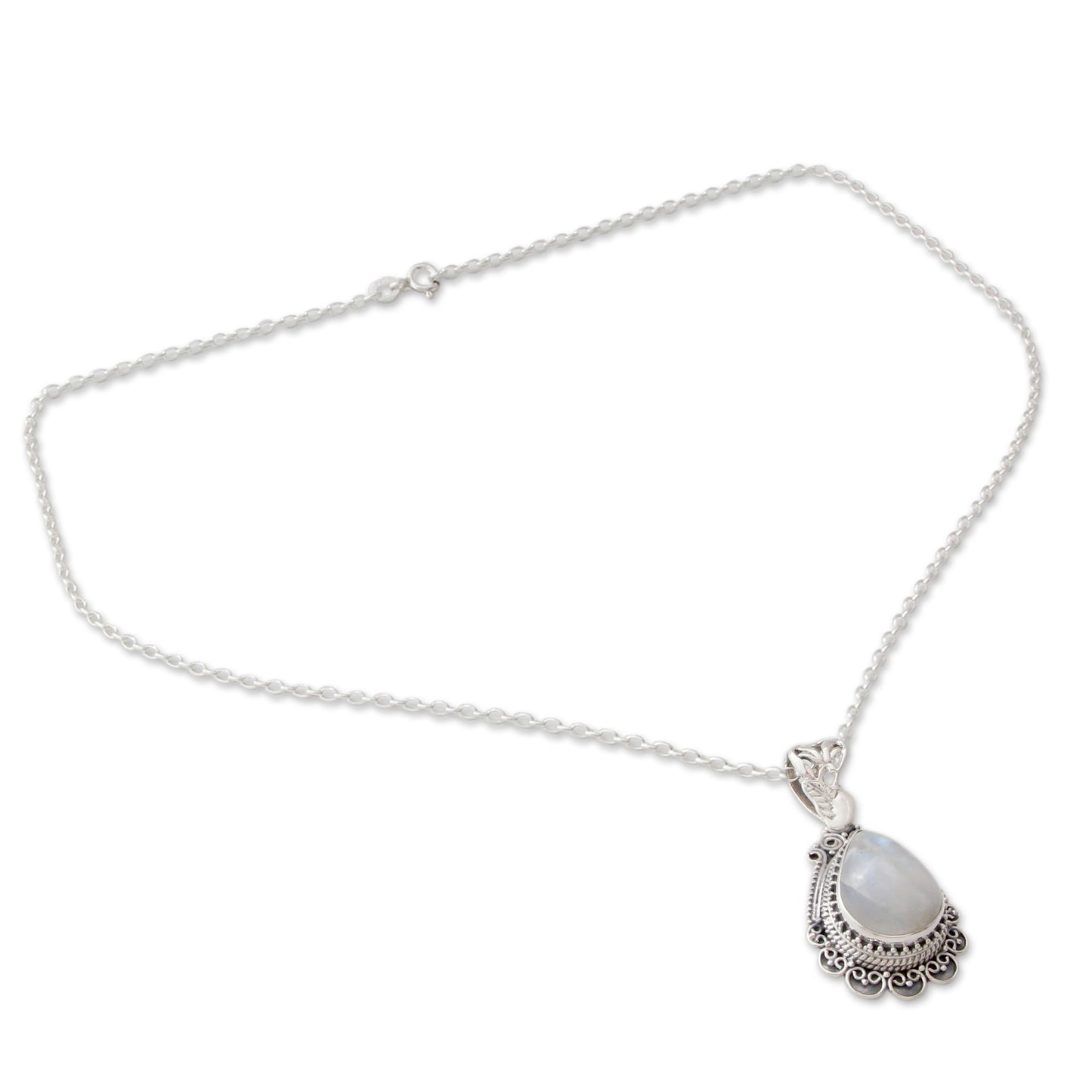 Moonlight Glamour Moonstone Pendant Necklace