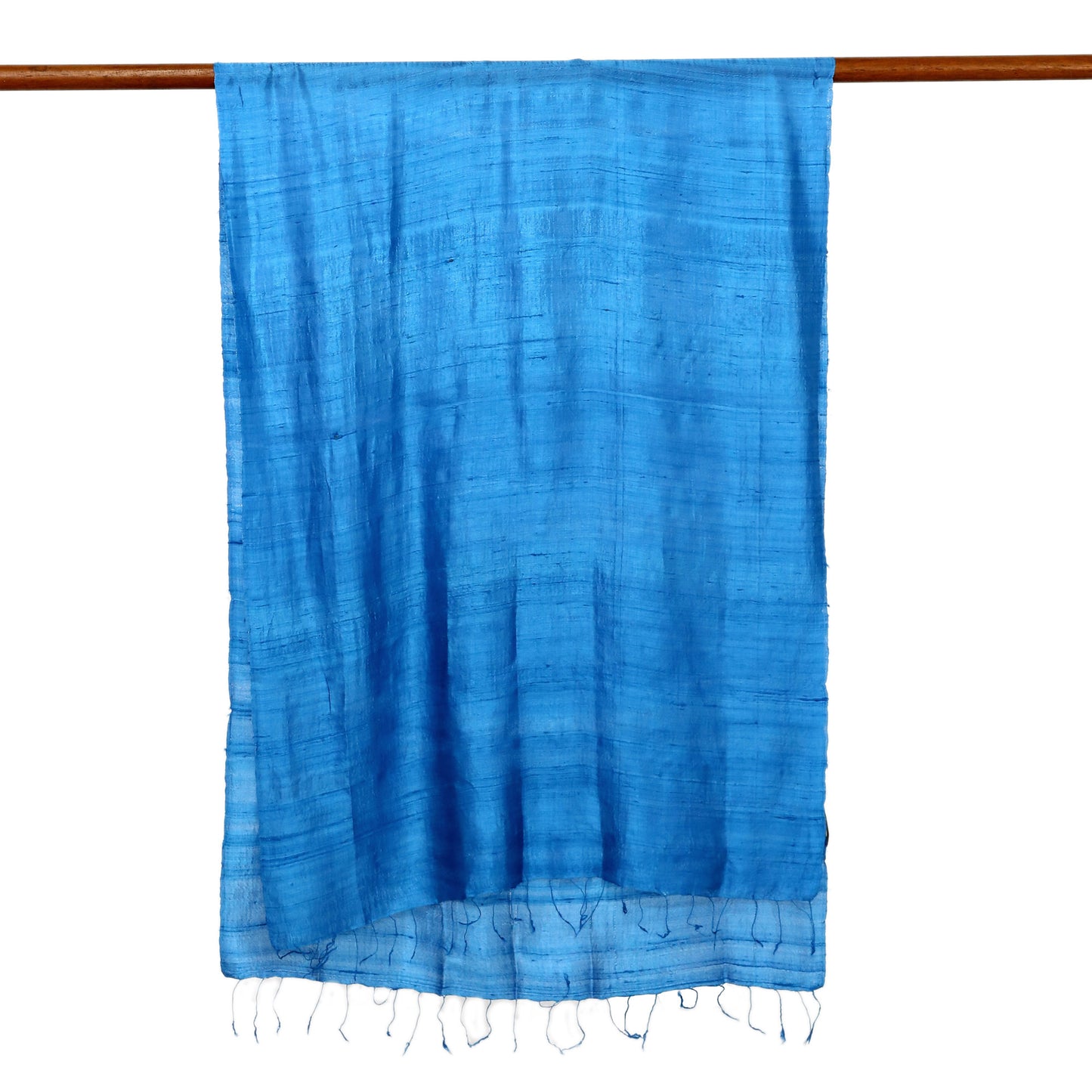 Shimmering Cyan Blue Silk scarf