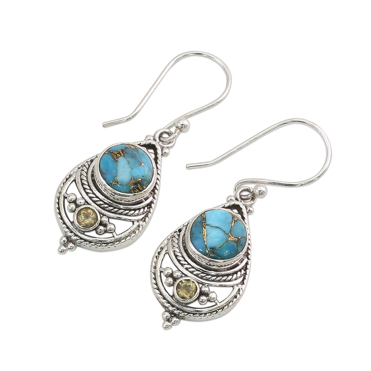 Blue Adoration Turquoise Dangle Earrings