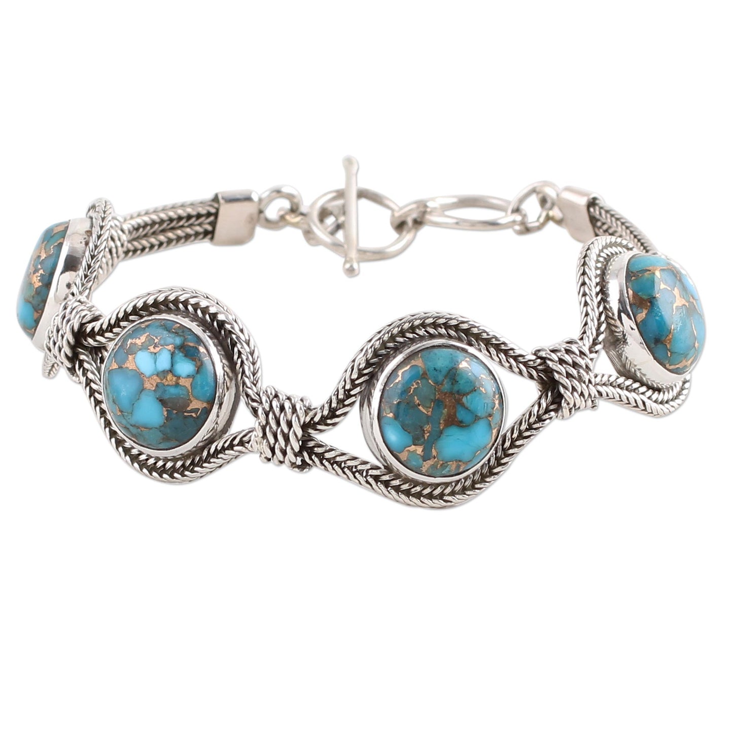 Heavenly Blues Turquoise Silver Bracelet