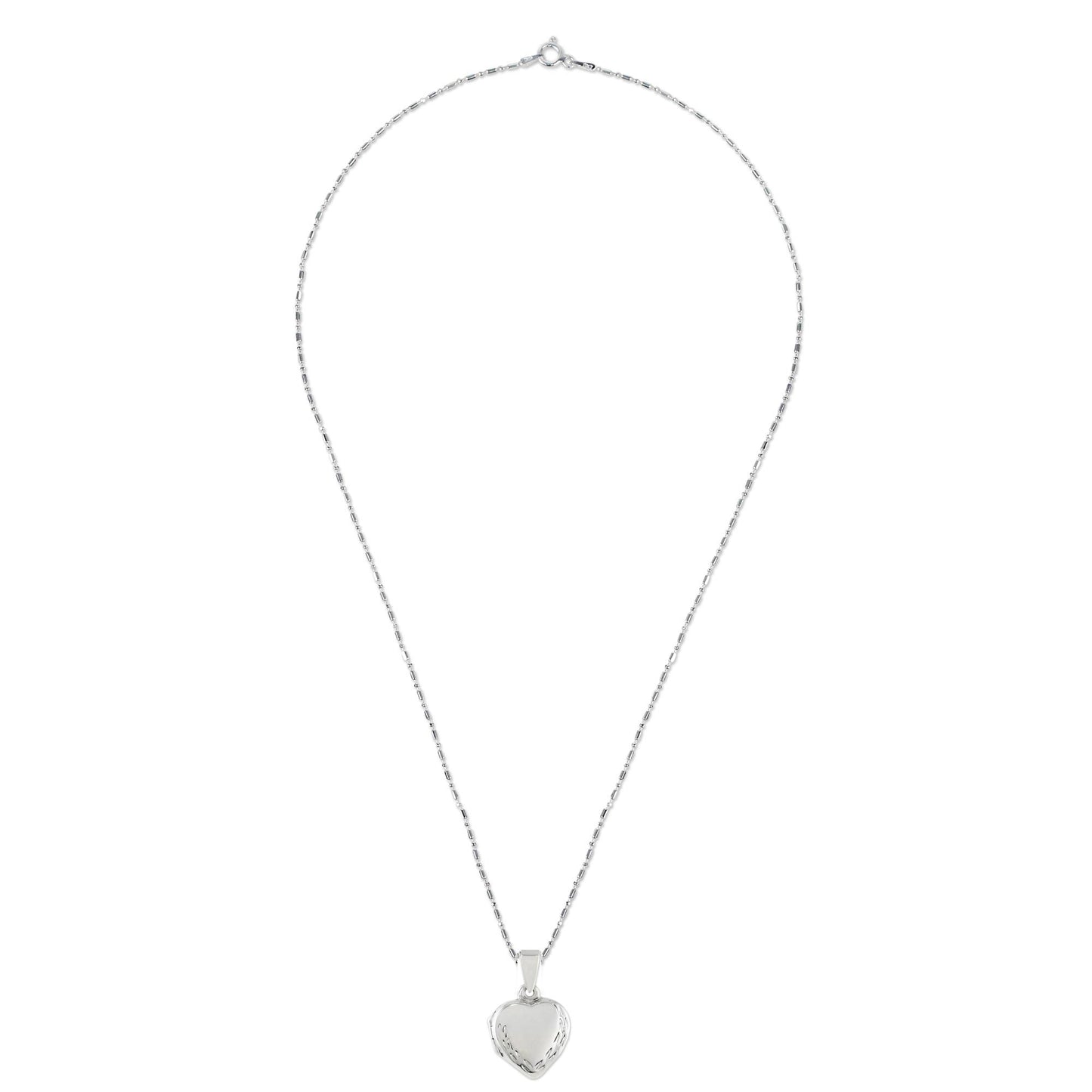 Enduring Memory Handcrafted Sterling Silver Heart Locket Necklace