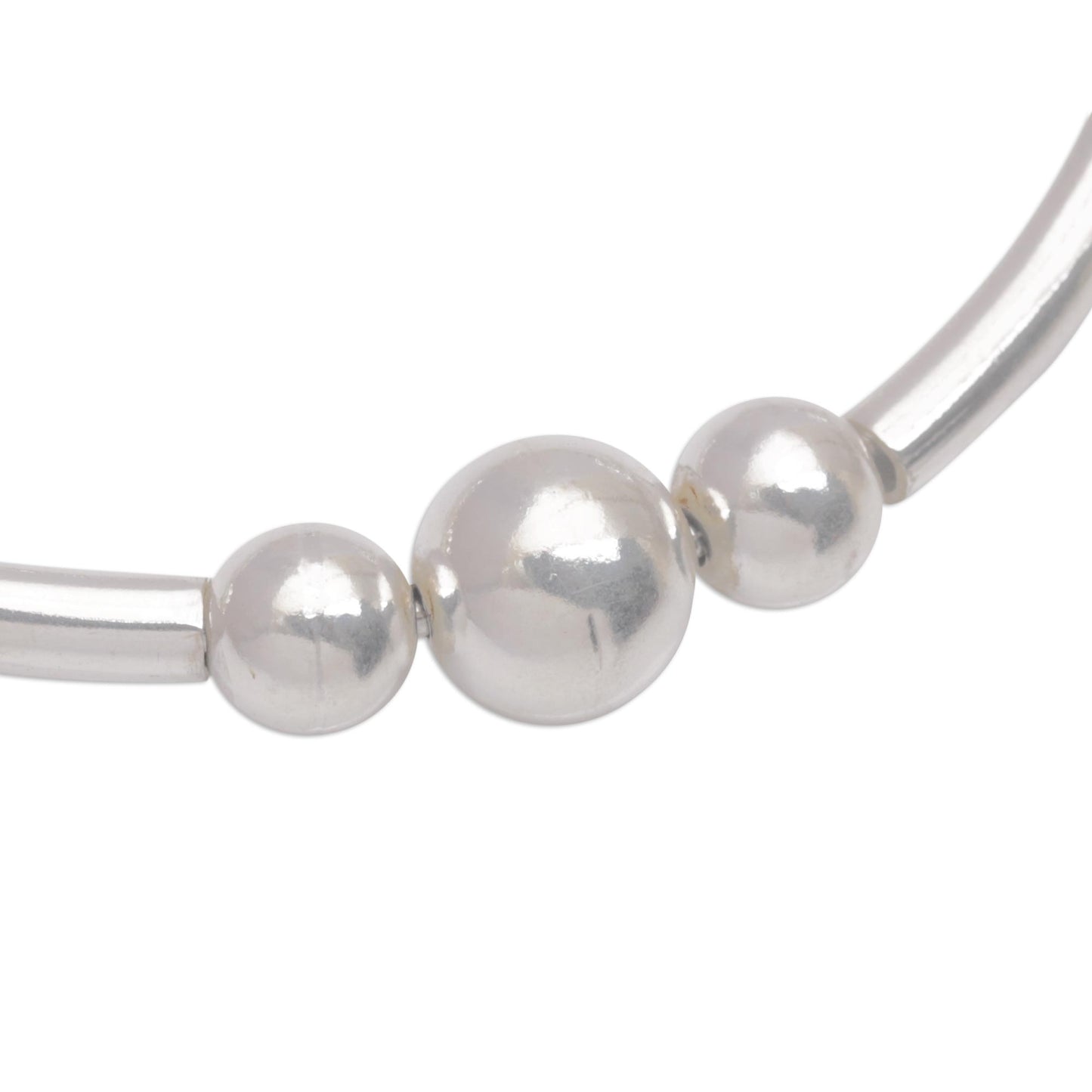 Balinese Bola Sterling Silver Bracelet Handcrafted in Bali