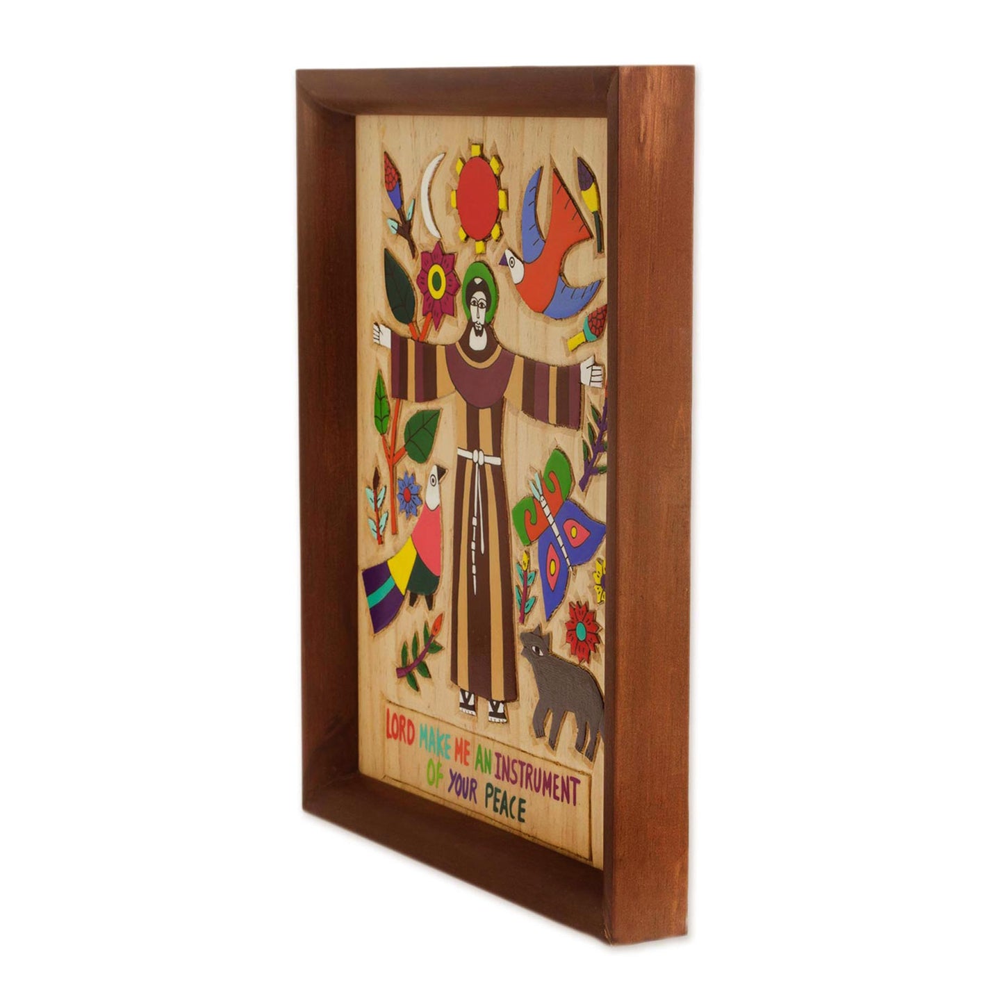 Proclamation of Love Wood Relief Panel Depicting Jesus Christ from El Salvador