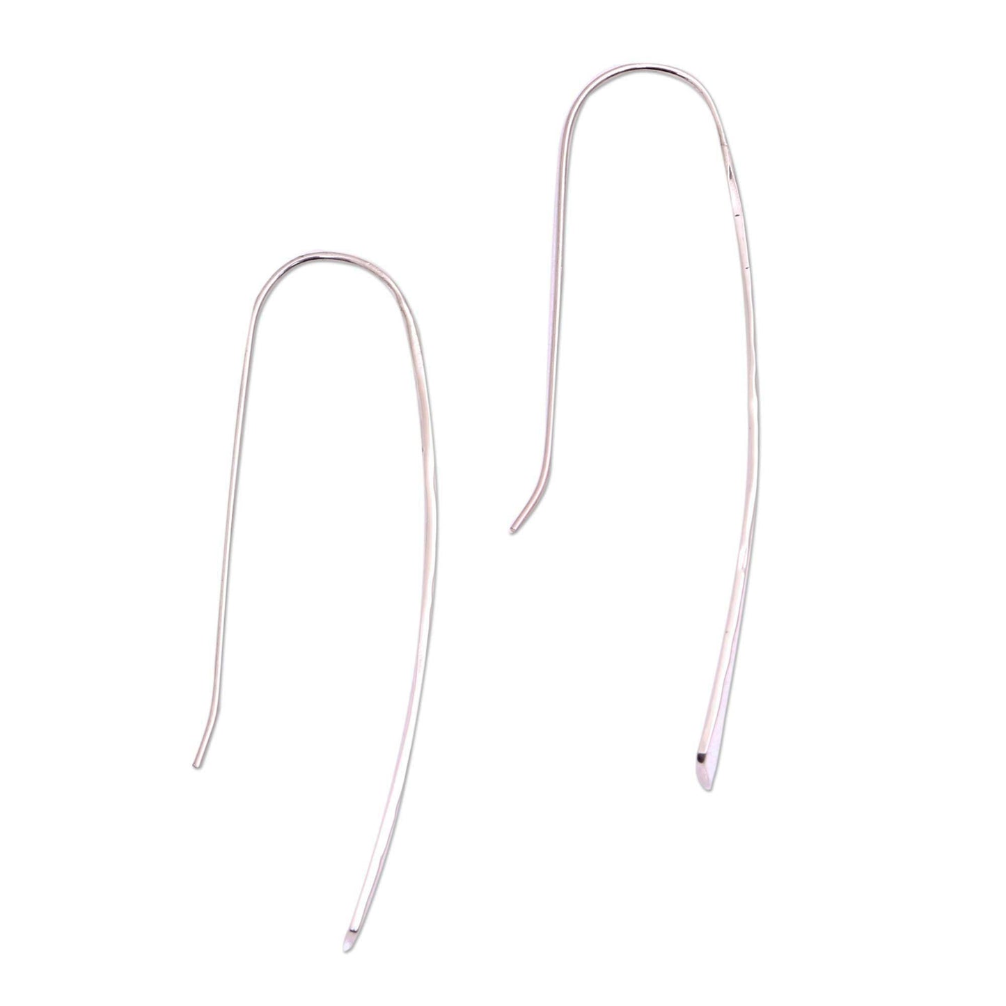 Glistening Tide Gleaming Sterling Silver Drop Earrings from Bali