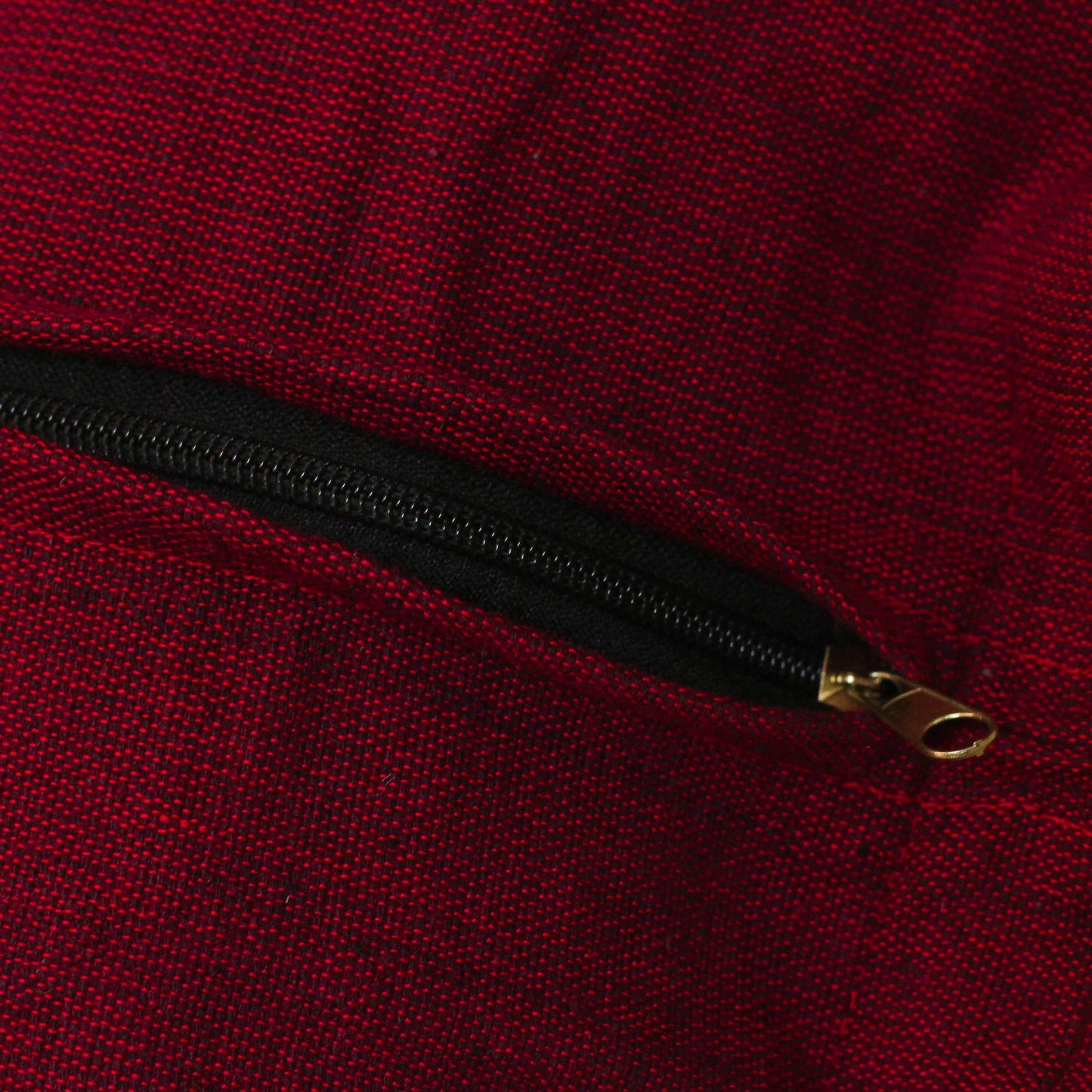 Burgundy Cotton Eco-Friendly Throw Pillow Cover, 'Maroon Style'