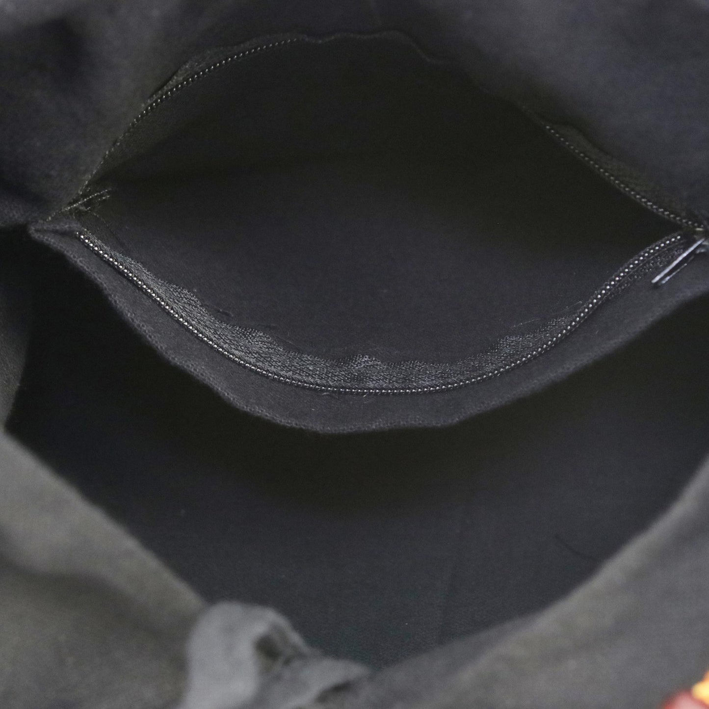 Glittering Blue Flower Black and Blue Cotton with Floral Pattern Shoulder Bag