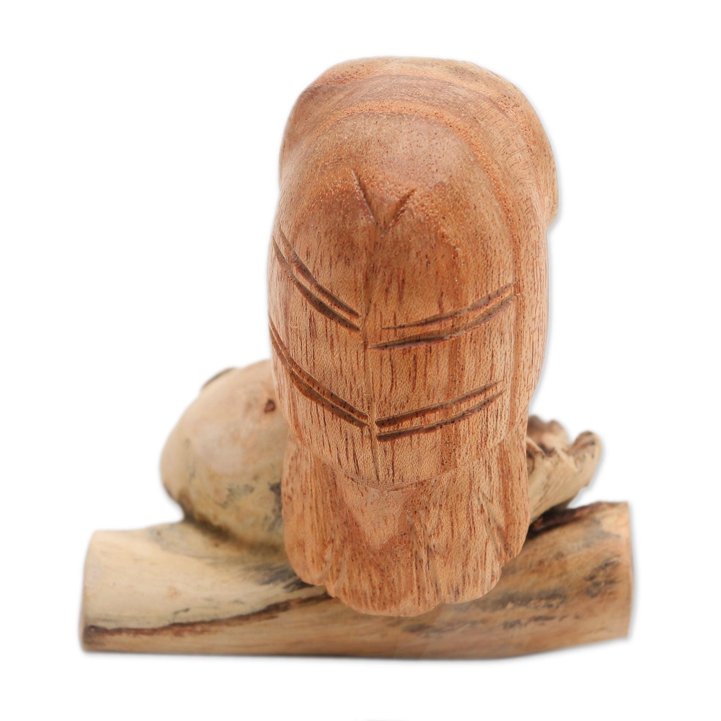 Lone Owl Jempinis Wood Owl Figurine from Bali