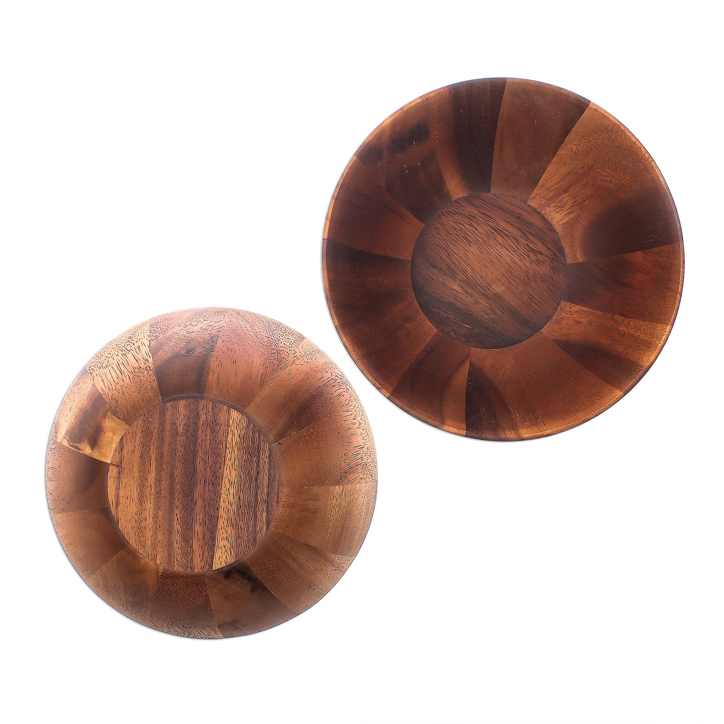Exquisite Meal Handmade Raintree Wood Bowls from Thailand (Pair)